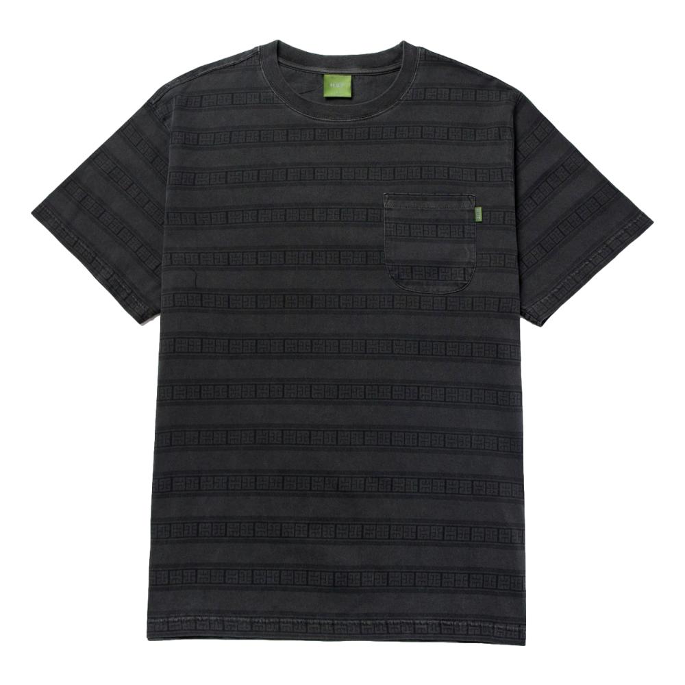 HUF Cooper Stripe Short Sleeve Knit Top - Black | Men's Casual Streetwear Tee for Everyday Wear & Urban Fashion