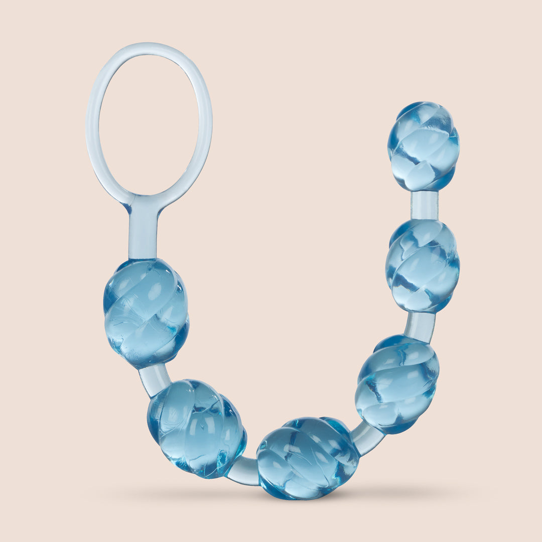 Swirl Pleasure Beads with Retrieval Ring - Premium Silicone Intimate Massager for Couples - Perfect for Sensual Play & Enhanced Intimacy