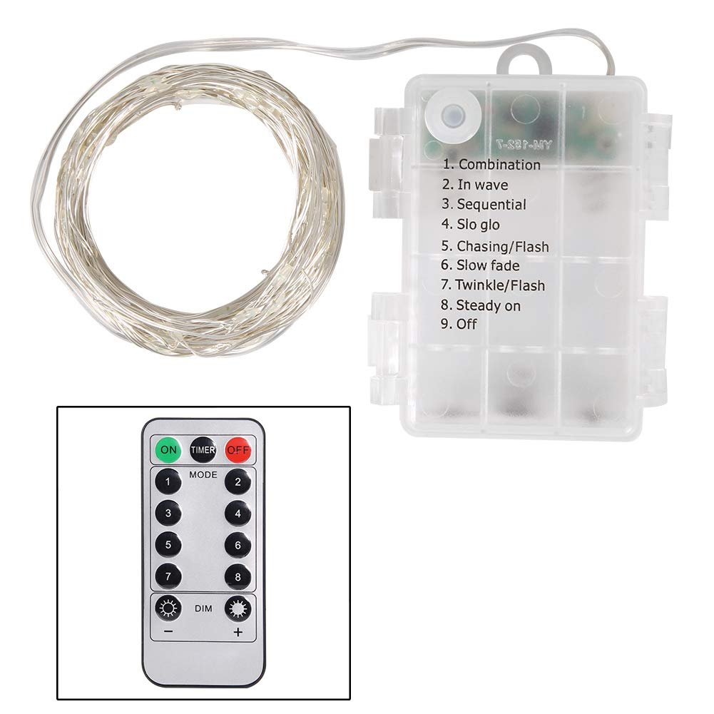 CHICIRIS Remote LED String Lights - Battery Powered Fairy Lights for Bedroom, Wedding & Party Decor