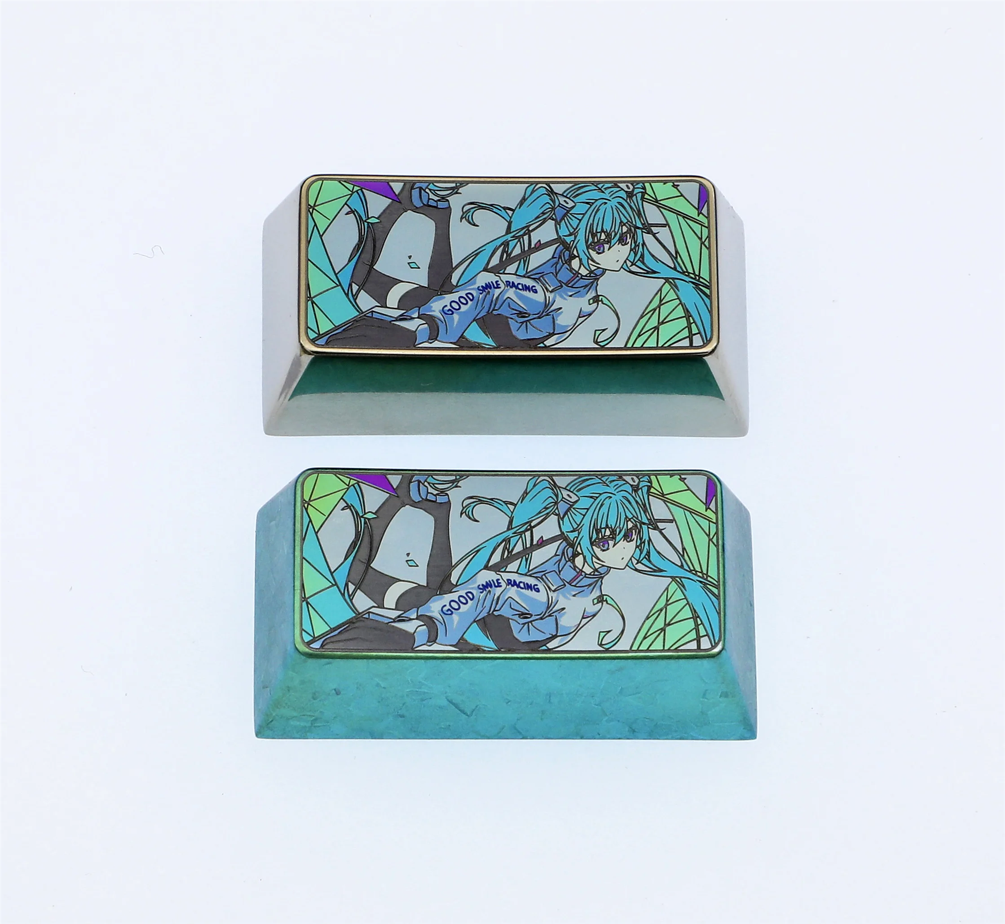 Hatsune Miku 2U Backspace Keycap - Titanium Alloy Custom Mechanical Keyboard Keycap with Anime Character Design for Gaming & Typing Enthusiasts