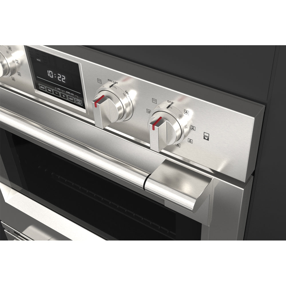 Fulgor Milano 30 Inch Stainless Steel Built-In Double Electric Wall Oven - F6PDP30S1 | Perfect for Modern Kitchens, Baking & Entertaining
