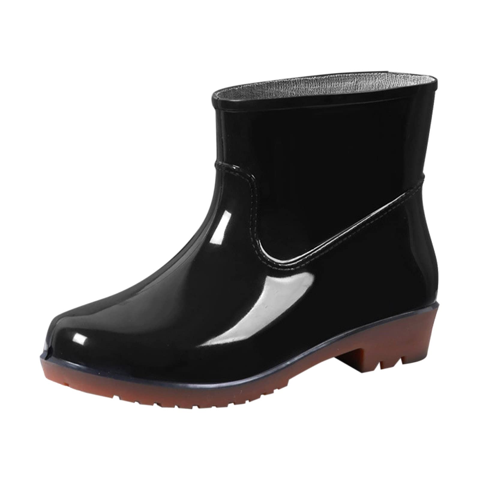 Xudanell Women's Waterproof Rain Boots - Non-Slip Rubber Sole High Top Ankle Booties for Rainy Days, Outdoor Walking & Gardening | Fashionable Rainwear for Women