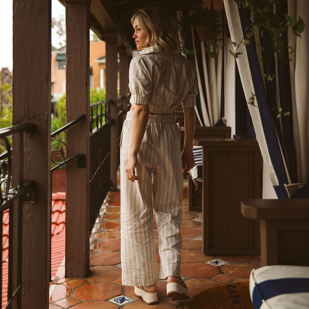 Belted Cabana Pants for Women - Lightweight Linen Beach Pants with Adjustable Waist | Perfect for Vacation, Cruise, and Summer Outfits
