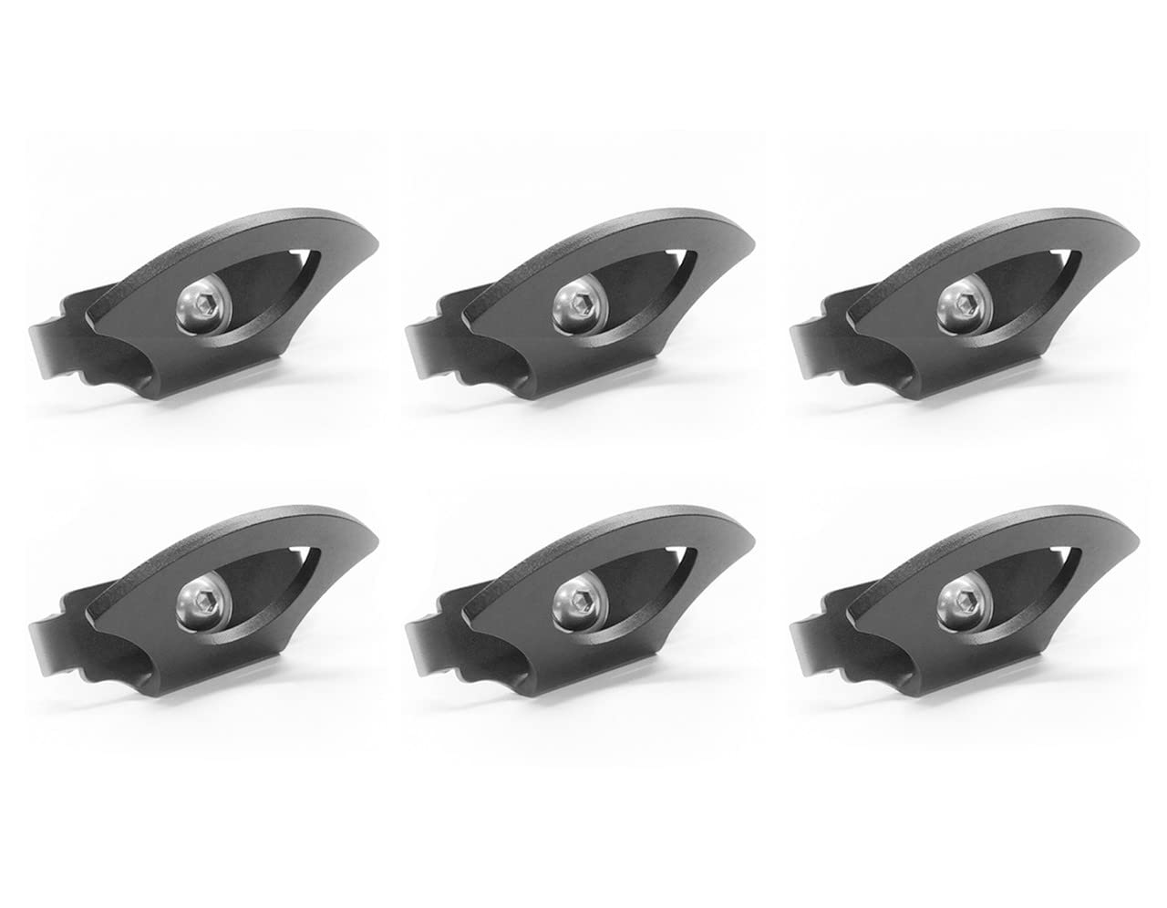 Heavy Duty Deck Rail Tie Down Hooks for Toyota Tundra & Tacoma (6-Pack) - Secure Cargo in Truck Bed for Camping, Hauling & Off-Road Adventures