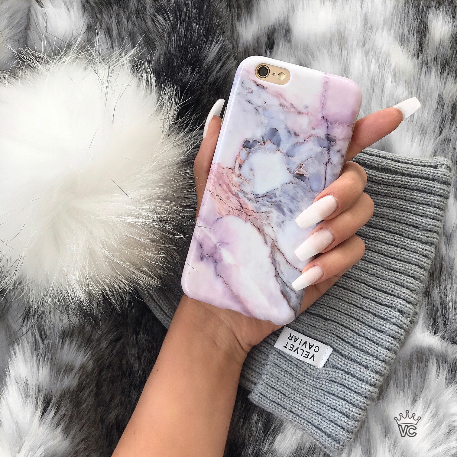 Violet Sky Marble iPhone Case - Premium Protective Cover for iPhone [Model Numbers] | Shatterproof & Scratch-Resistant | Stylish Marble Design for Everyday Use, Work & Travel