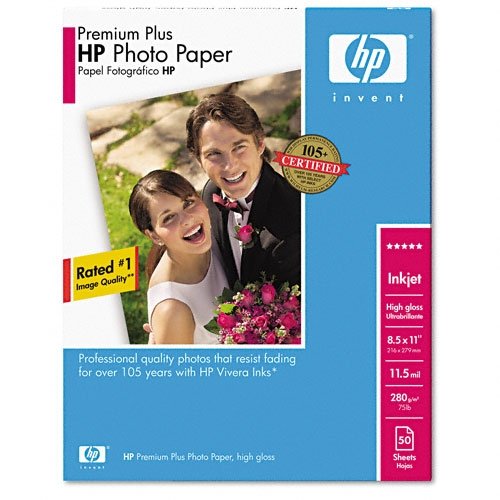 HP Premium Plus High Gloss Photo Paper - 50 Sheets, 8.5