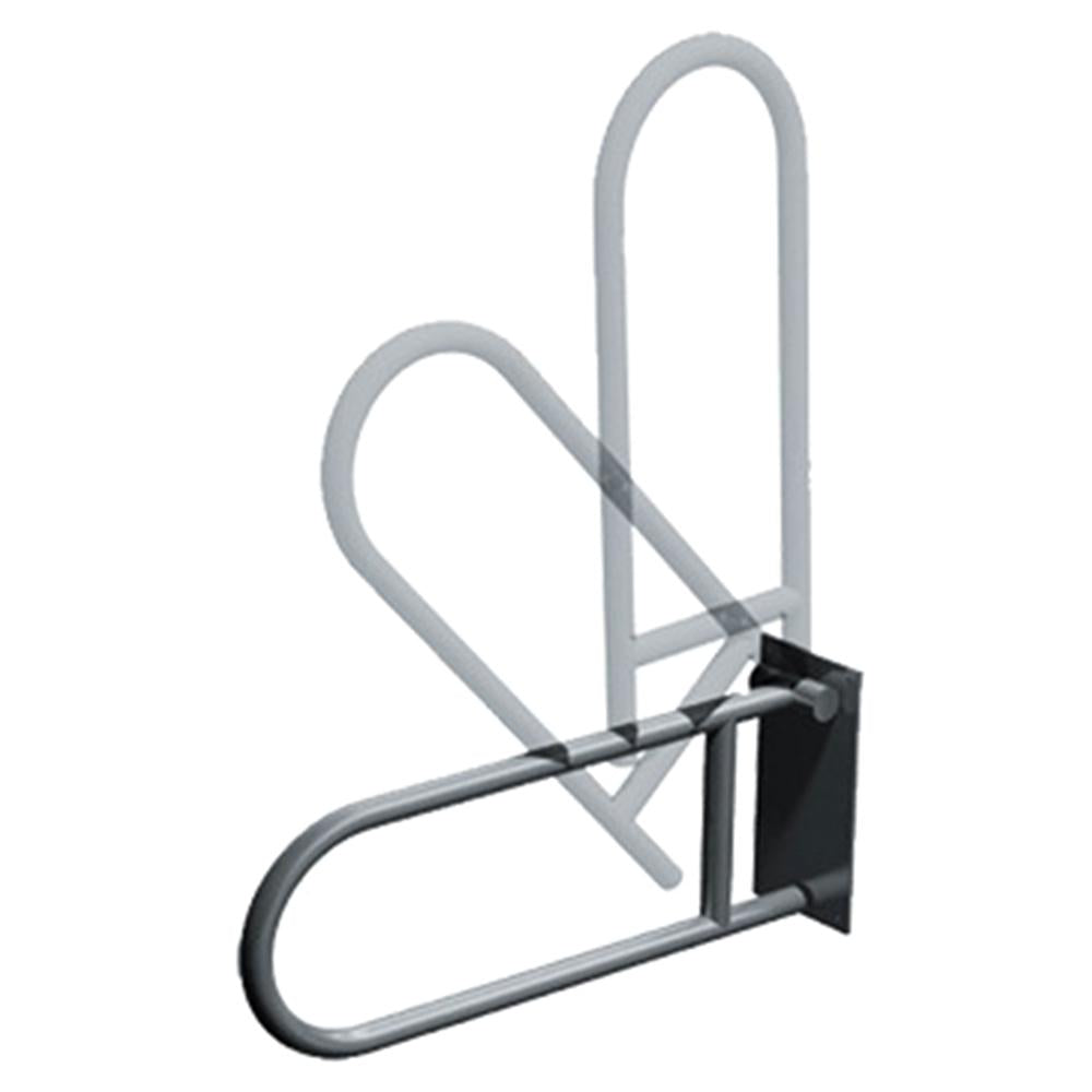 ASI 3414 Swing Up Grab Bar with Exposed Flange - Satin Stainless Steel - Bathroom Safety Handle for Seniors & Disabled - ADA Compliant for Showers & Toilets
