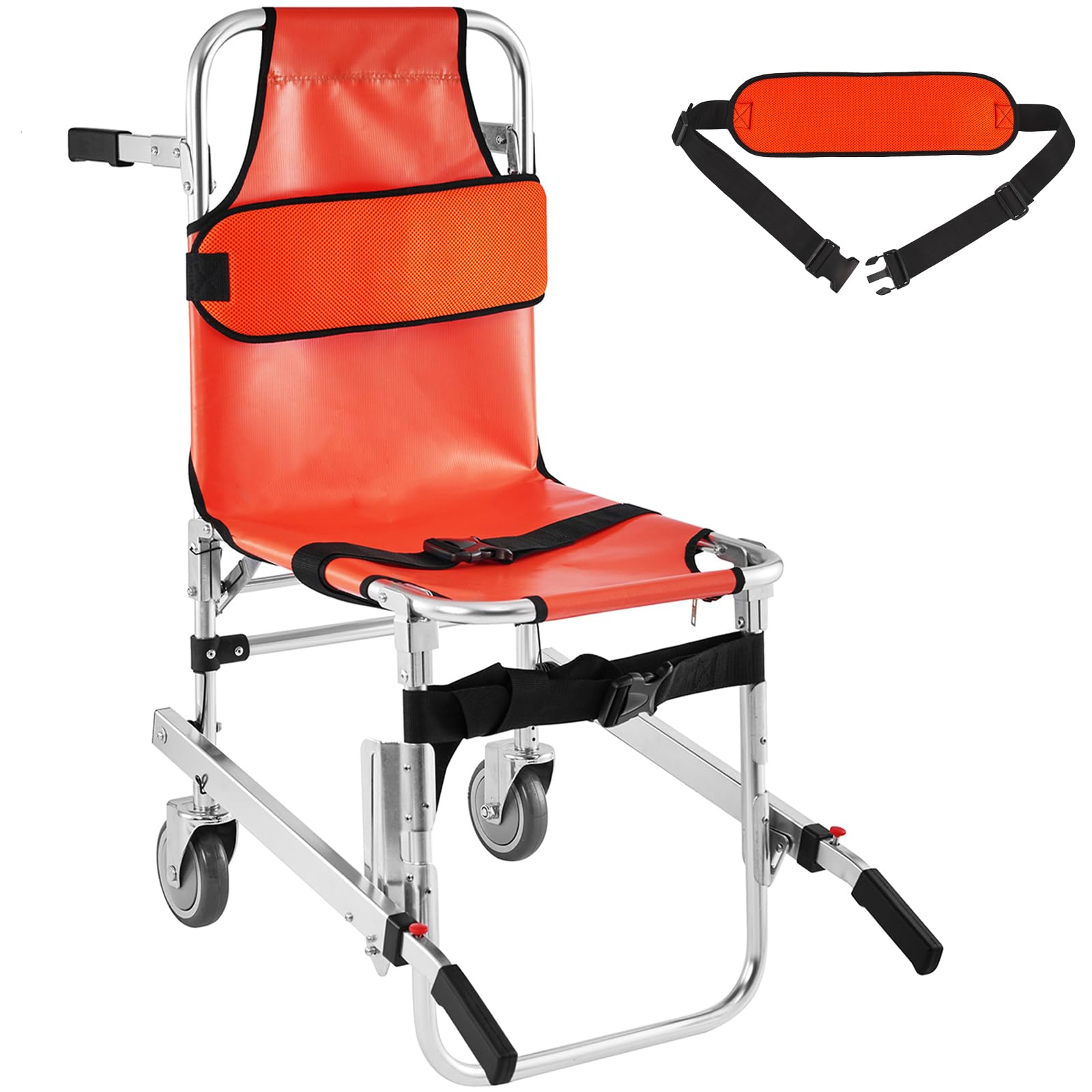 Portable Stair Stretcher Chair with 2 Wheels - Lightweight Medical Transport Chair for Elderly & Disabled - Indoor/Outdoor Stair Climbing Assistance - Ideal for Home Care, Hospitals & Emergency Evacuations