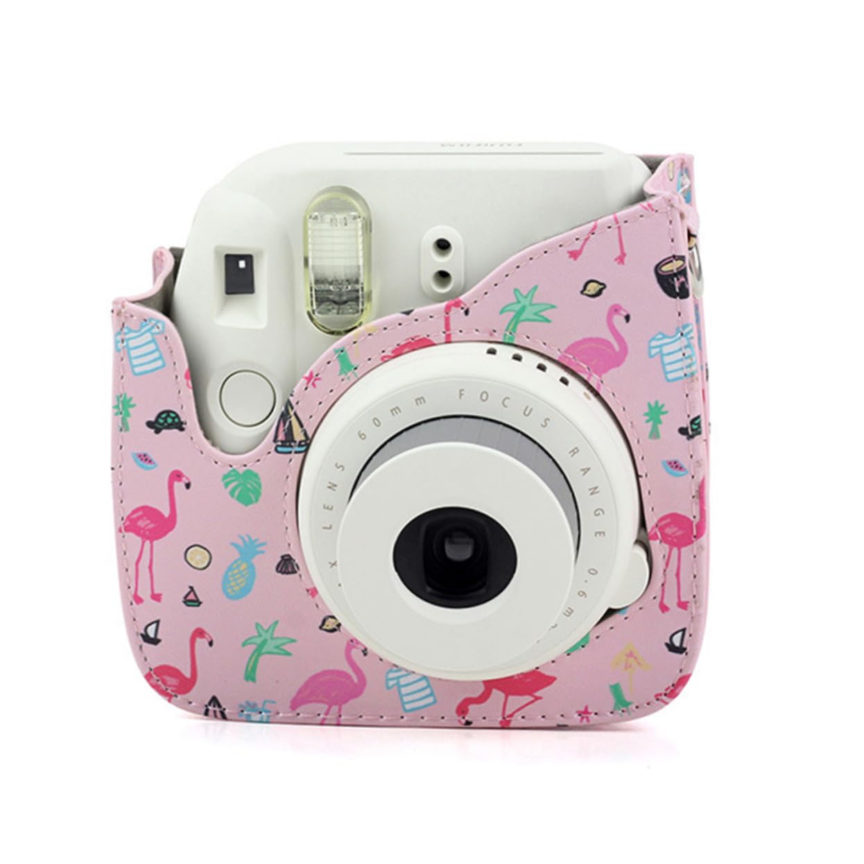 Homoyoyo 2-Pack Cute Pink Camera Bag for Fujifilm Instax Mini 9 - Waterproof Instant Camera Case with Adorable Pattern, Perfect for Travel & Photography Enthusiasts