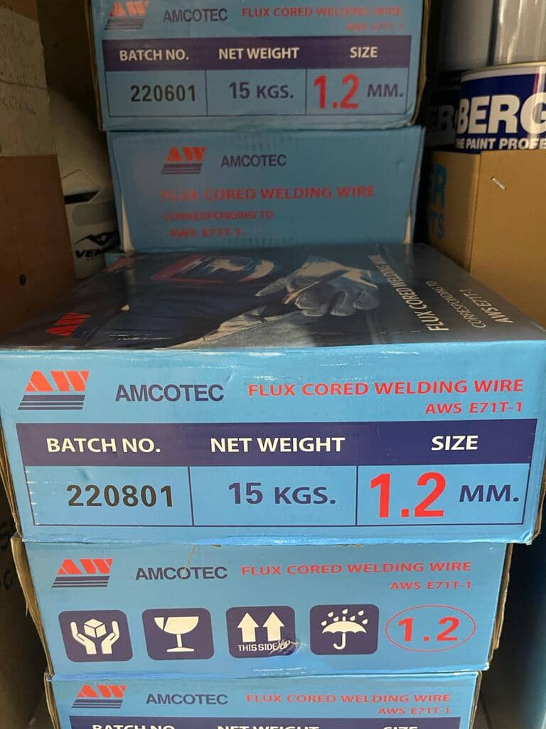 Aiko 1.2mm E71T-GS Flux Core MIG Welding Wire - Gasless, 15kg/Box (Model MW-F12) for Home DIY, Automotive Repair & Metal Fabrication Projects