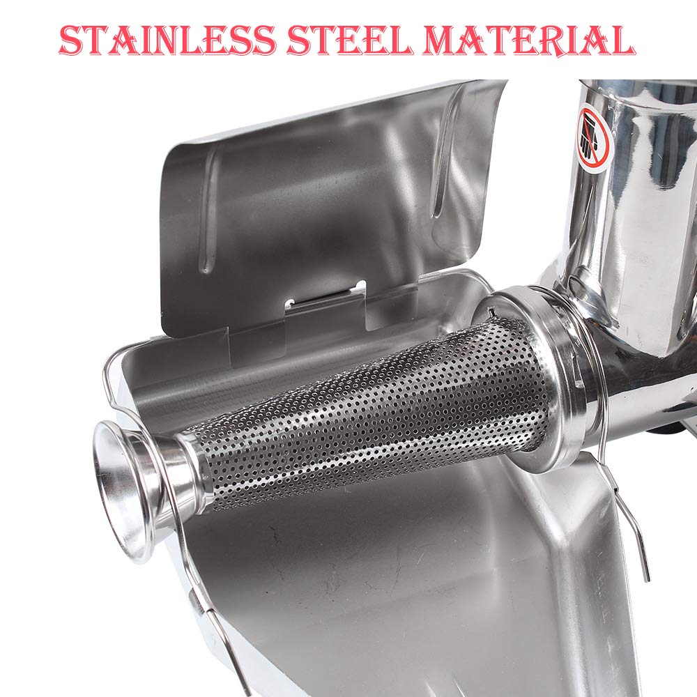 ZXMOTO 110V Commercial Electric Tomato Strainer Machine - Stainless Steel Food Mill, Sauce Maker & Fruit Press Squeezer for Restaurants, Kitchens, Juice Bars | Perfect for Tomato Sauce, Jam Making, Purees & Fresh Juices