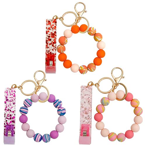 Silicone Beaded Acrylic ATM Card Keychain for Women - Credit Card Grabber with Long Nails, Card Puller Keychain Wristlet - Perfect for Easy ATM Access, Key Organization & Stylish Everyday Carry