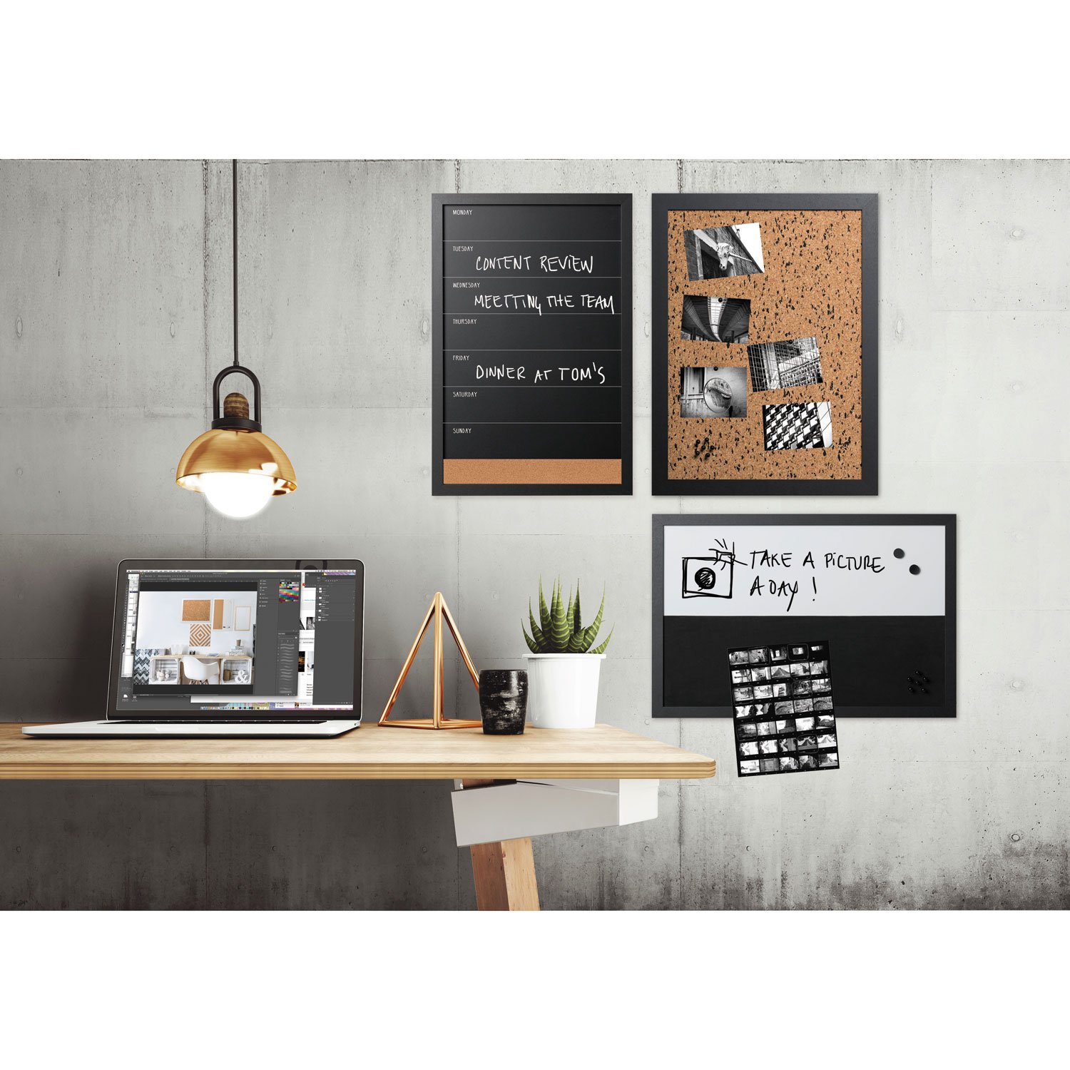 MasterVision SOR033 Black & White Dry Erase Message Board Set - 3 Pack with Assorted Sizes (12x16, 8x12, 4x6) for Office, Classroom & Home Organization - Perfect for Schedules, Reminders & Memos