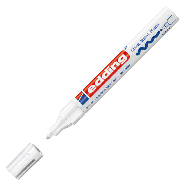 edding 750 Gloss Paint Marker Pen - Broad Tip (2.5mm) Permanent Markers for Metal, Glass, Plastic - Ideal for DIY Crafts, Labeling & Industrial Use