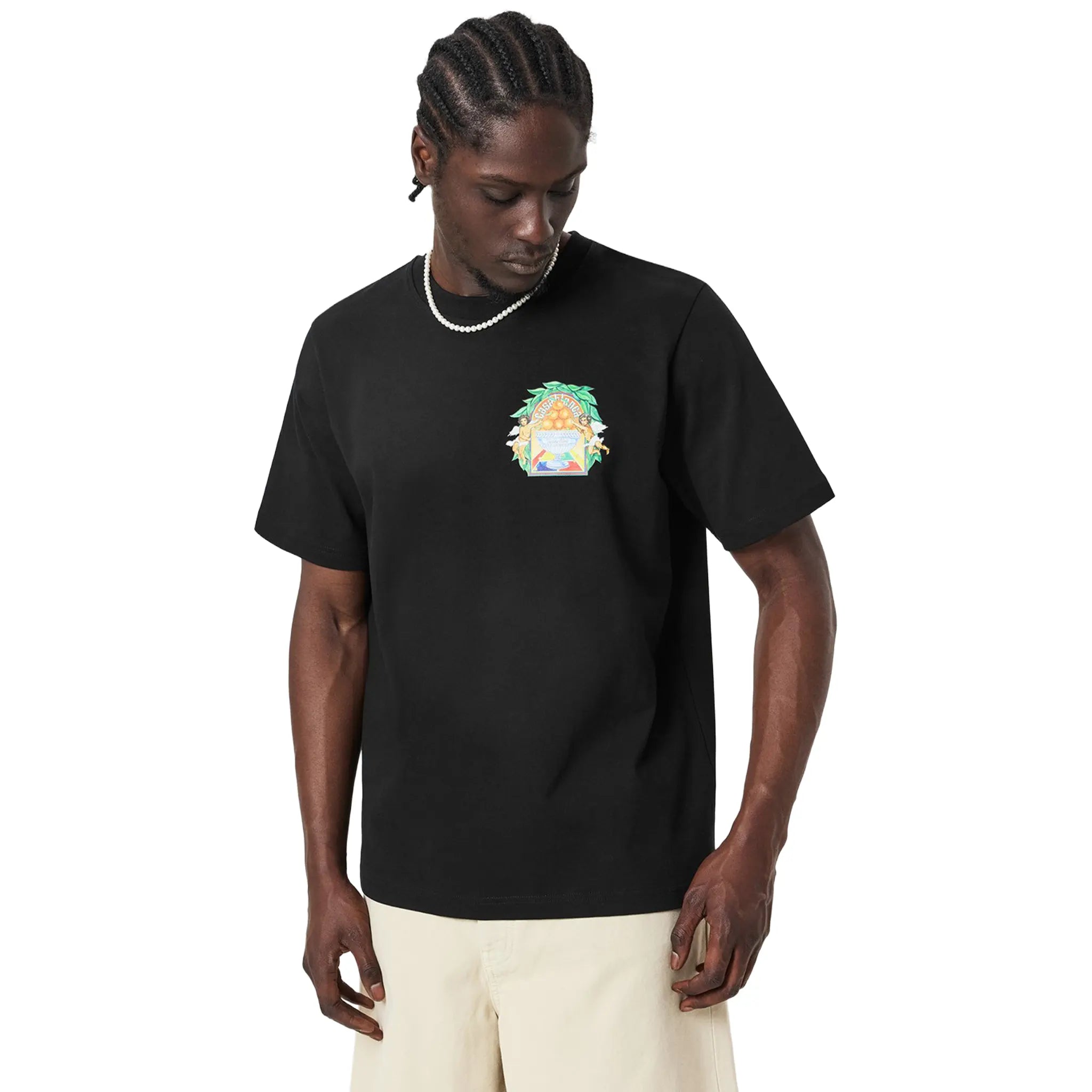 Casablanca Casa Triomphe Black T-Shirt for Men - Premium Cotton Crew Neck Tee for Casual Wear, Street Style & Everyday Outfits