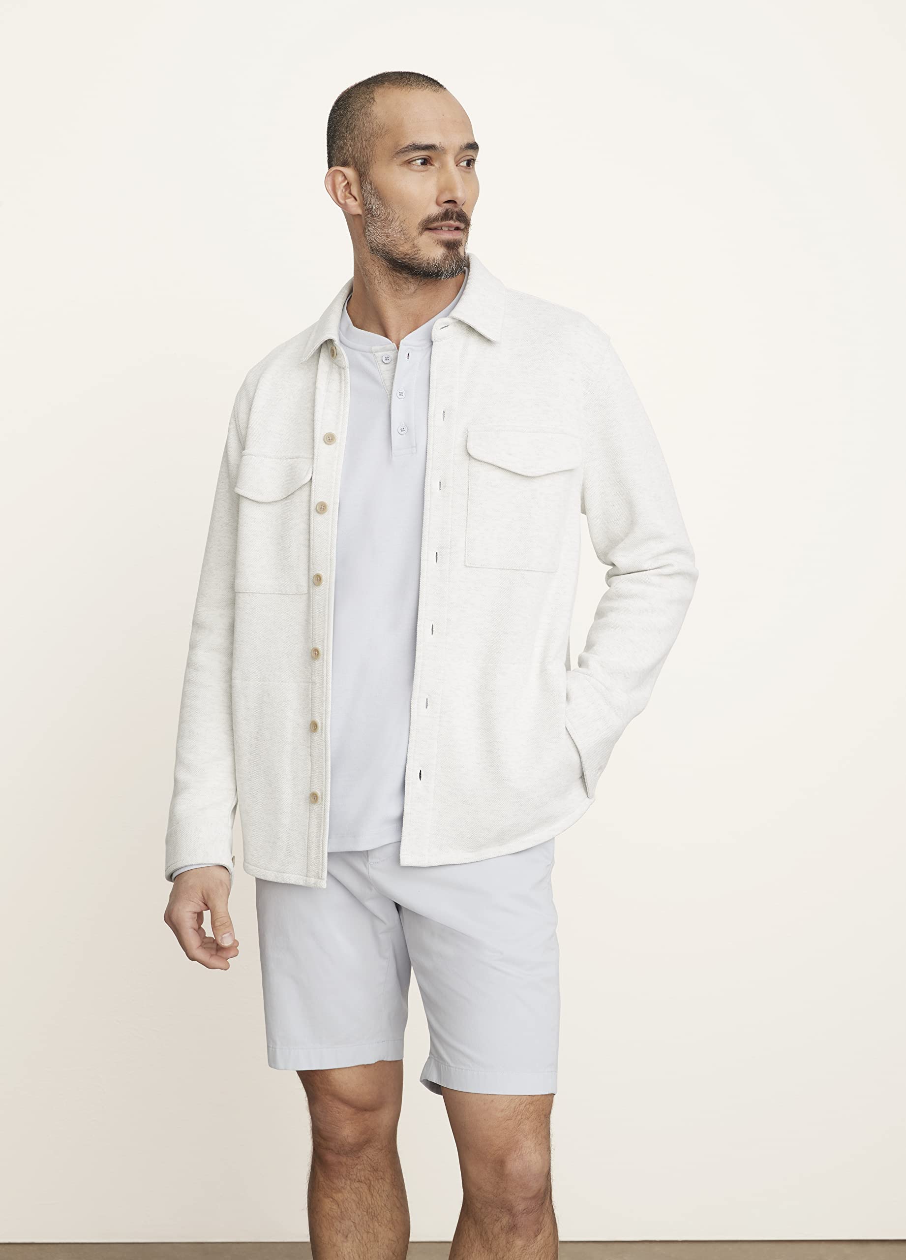 Vince Men's Shirt Jacket - Lightweight Casual Button-Up Shirt for Spring & Fall | Perfect for Outdoor Activities, Work & Travel