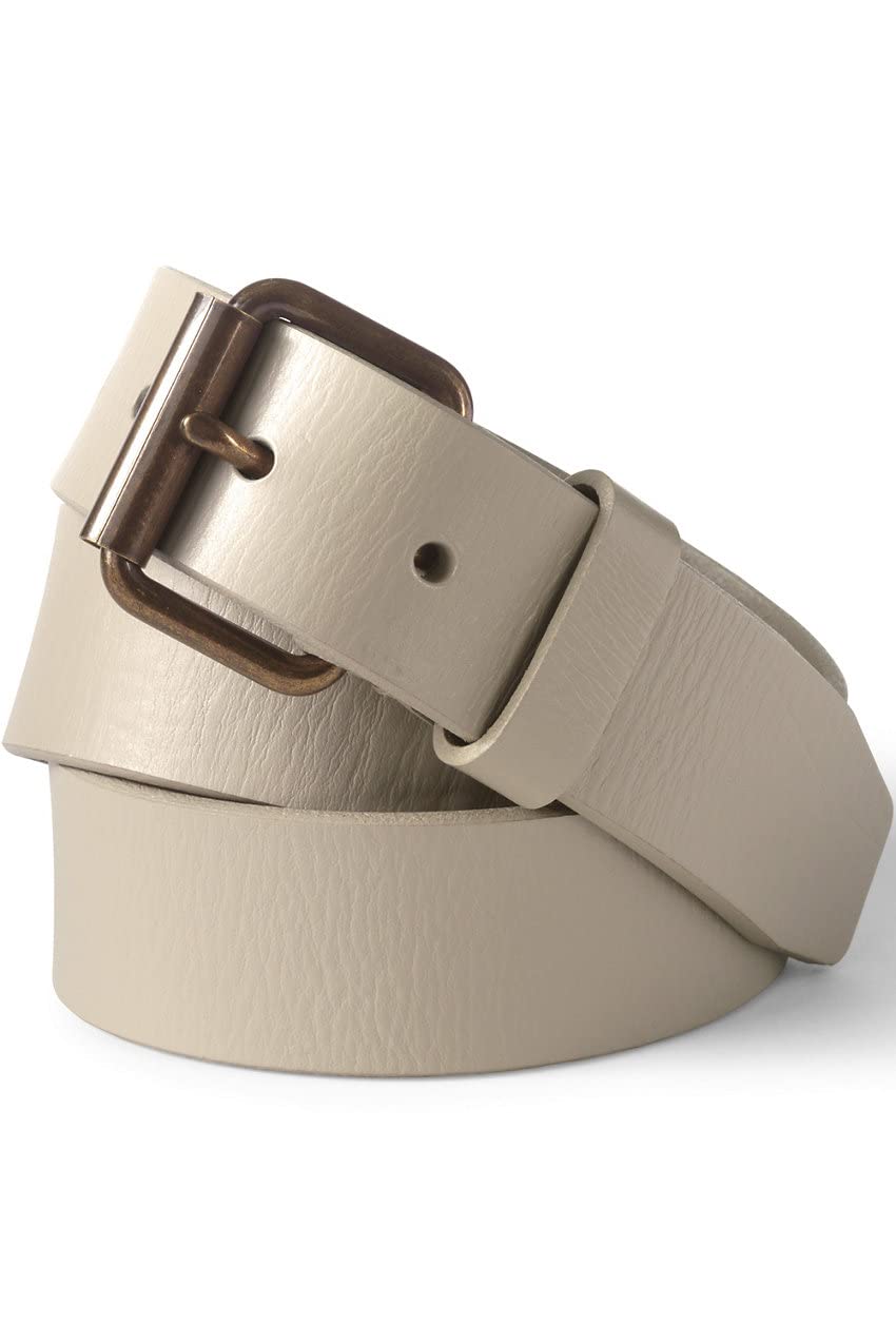 Lands' End Genuine Leather Belt for Men - Stylish & Durable Jean Belt - Perfect for Casual Wear, Work & Everyday Outfits