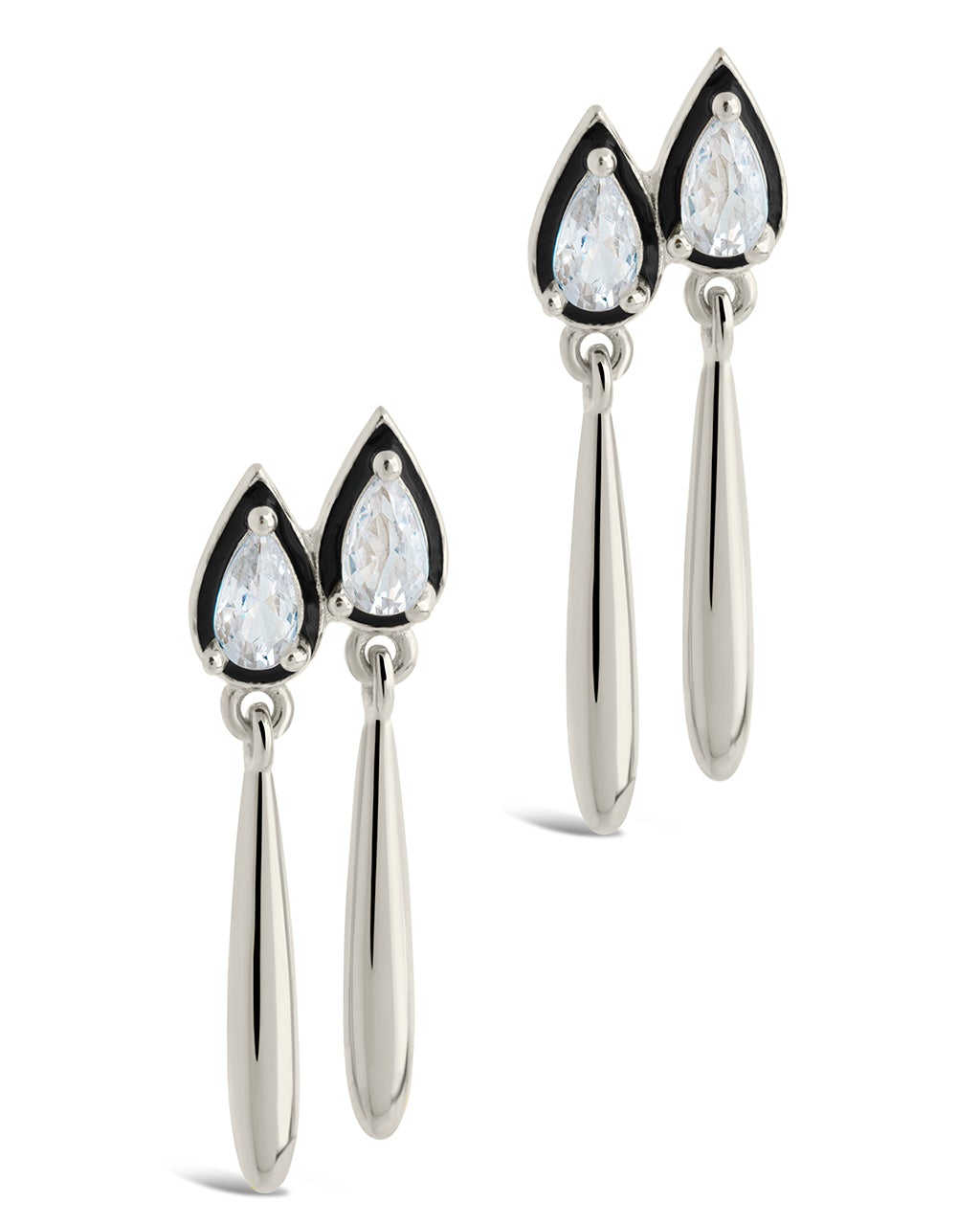 Nyx CZ & Enamel Dangle Earrings for Women - Elegant Bohemian Jewelry for Party, Wedding & Everyday Wear