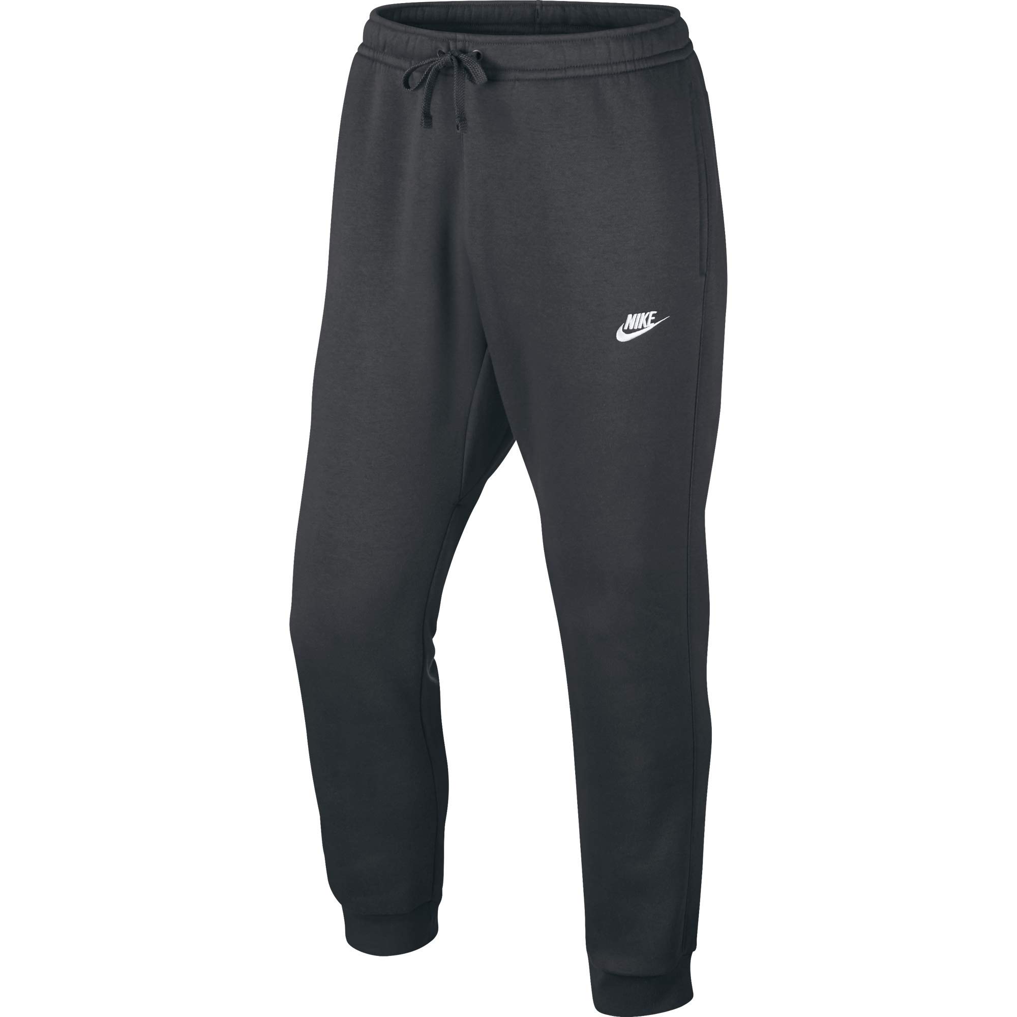 Nike Men's Fleece Jogger Sweatpants with Pockets - Comfortable Sportswear Club Joggers in Charcoal Heather/White, Size 3XL - Perfect for Gym, Running, Lounge & Casual Wear