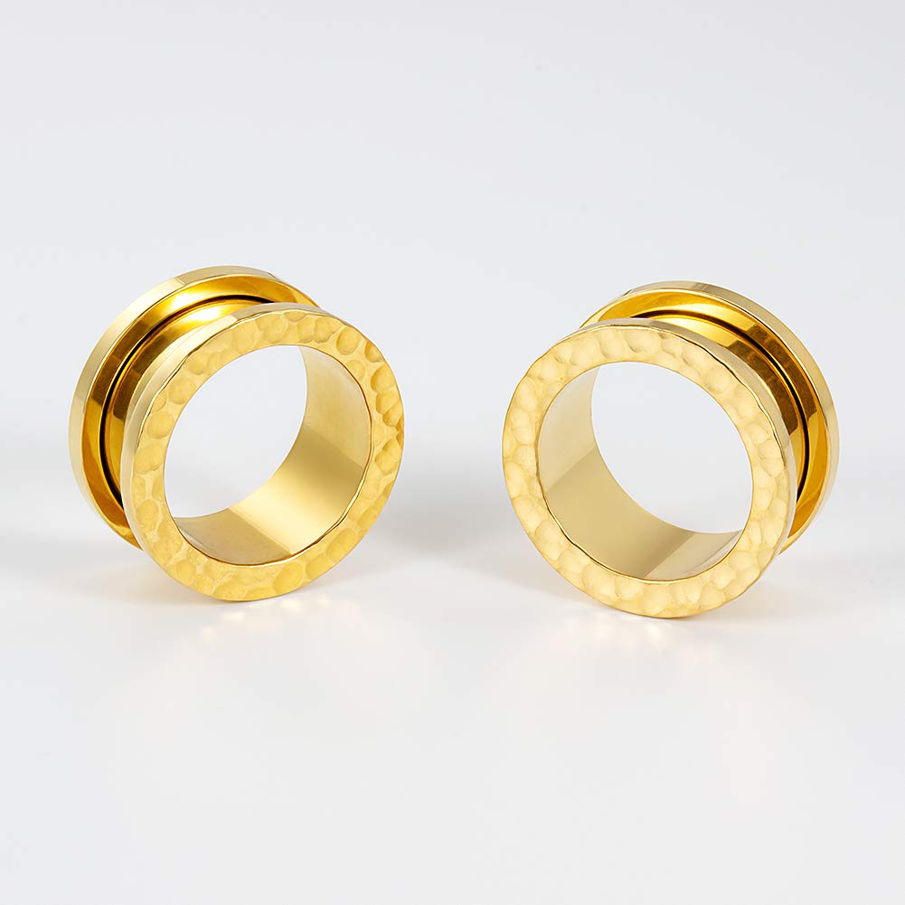 TBOSEN 1 Pair Stainless Steel Ear Gauges & Tunnels - 2G to 1 Inch (6mm-25mm) - Ear Stretchers, Plugs, Expanders for Pierced Ears - Perfect for Body Jewelry, Punk Style & Self-Expression