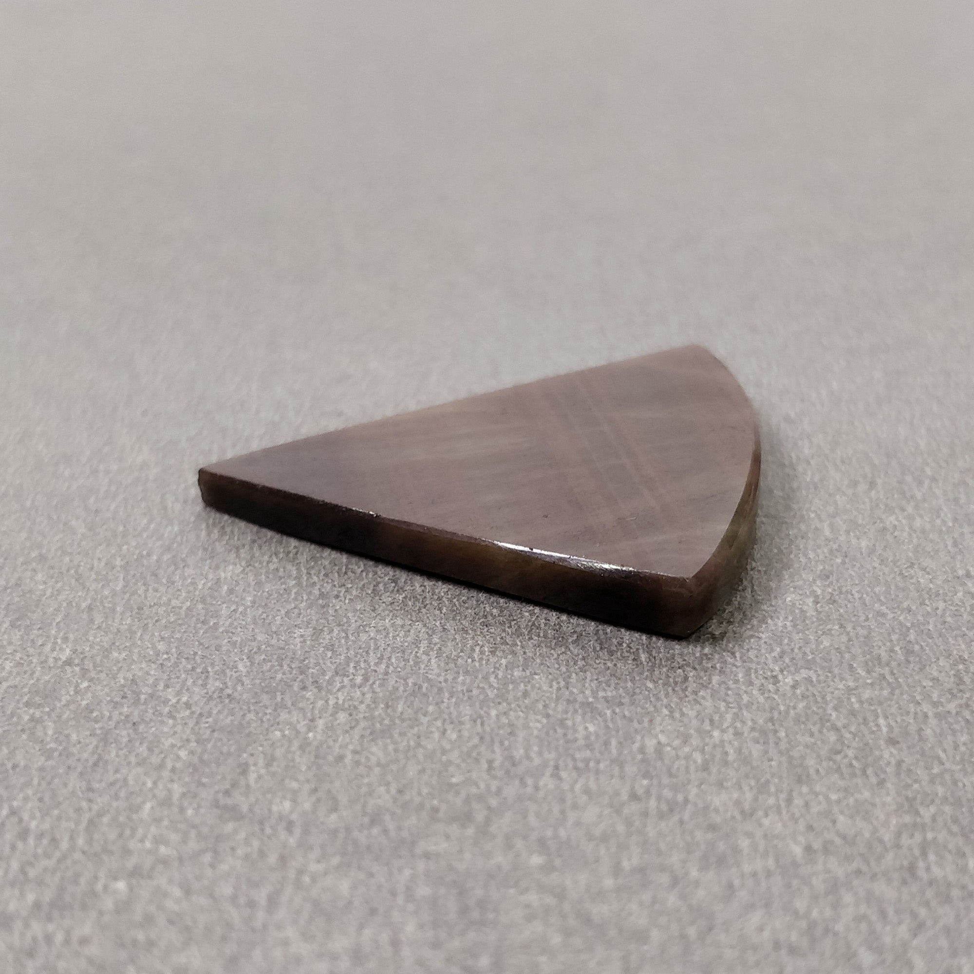 Natural Untreated Golden Brown Chocolate Sapphire Gemstone Flat Slices - 25.80cts Triangle Shape 29x28mm for Jewelry Making, Wire Wrapping & DIY Crafts