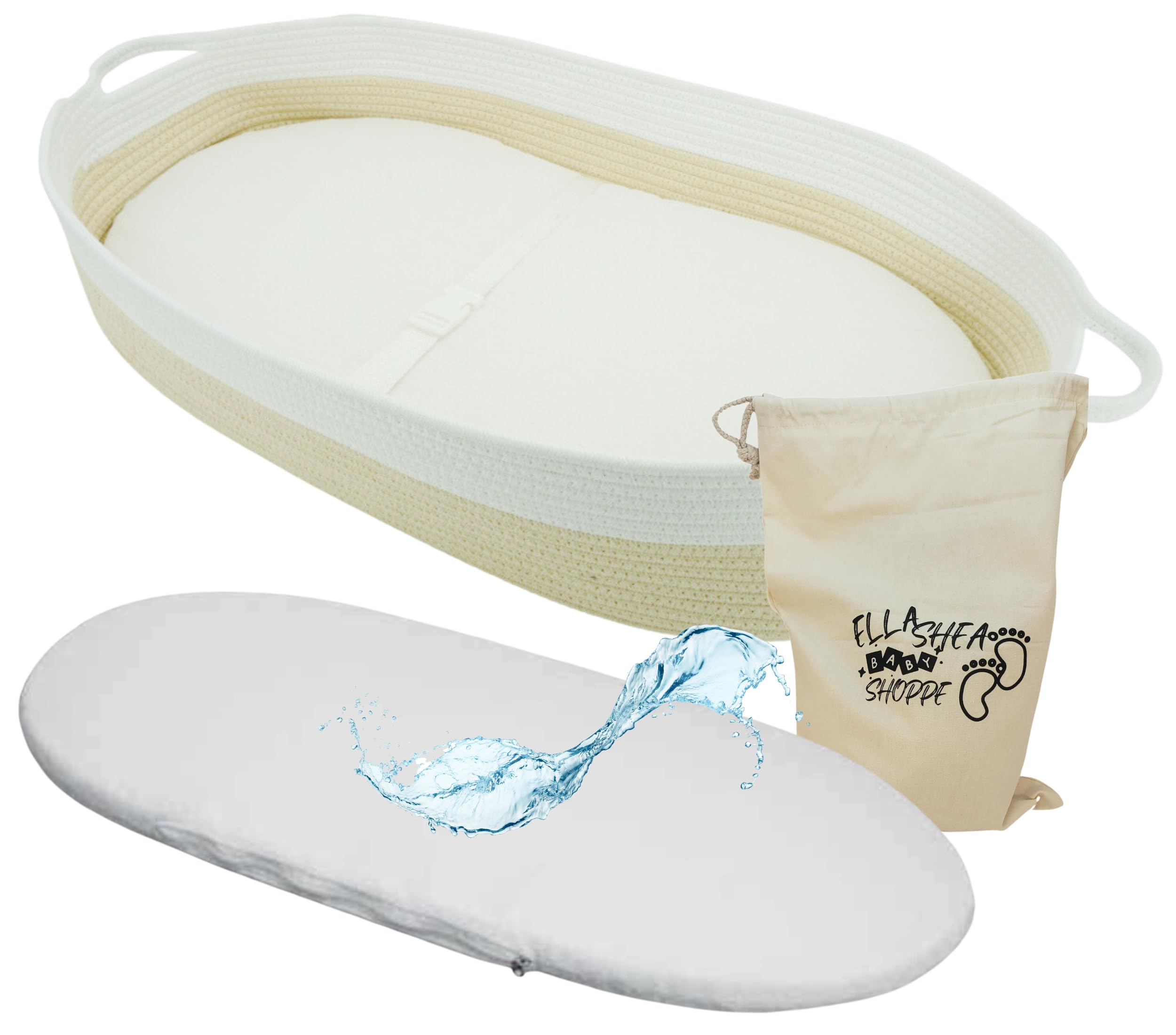 Waterproof Diaper Changing Pad for Babies - Cozy Tykes Nursery Changing Basket with Storage, Newborn Baby Gift & Dresser Top Organizer - Perfect for Nursery Decor and Baby Care Essentials