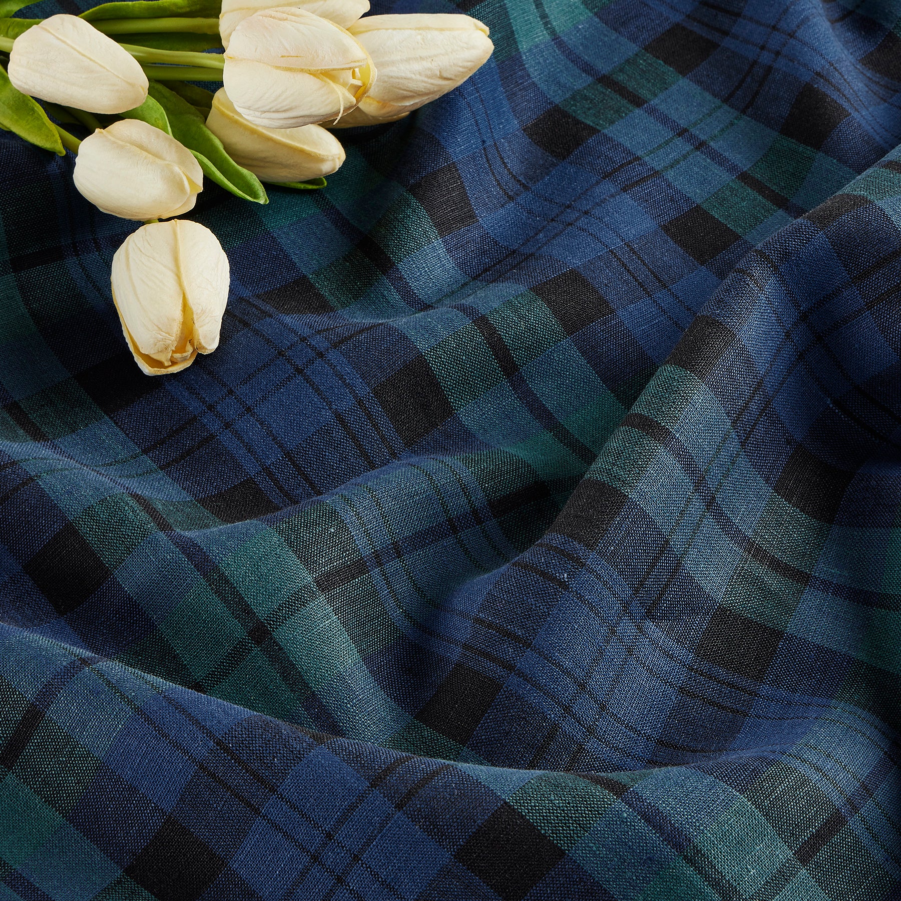 Premium Blackwatch Plaid Placemats Set of 4 - Waterproof & Stain-Resistant Table Mats for Dining, Kitchen, and Holiday Decor