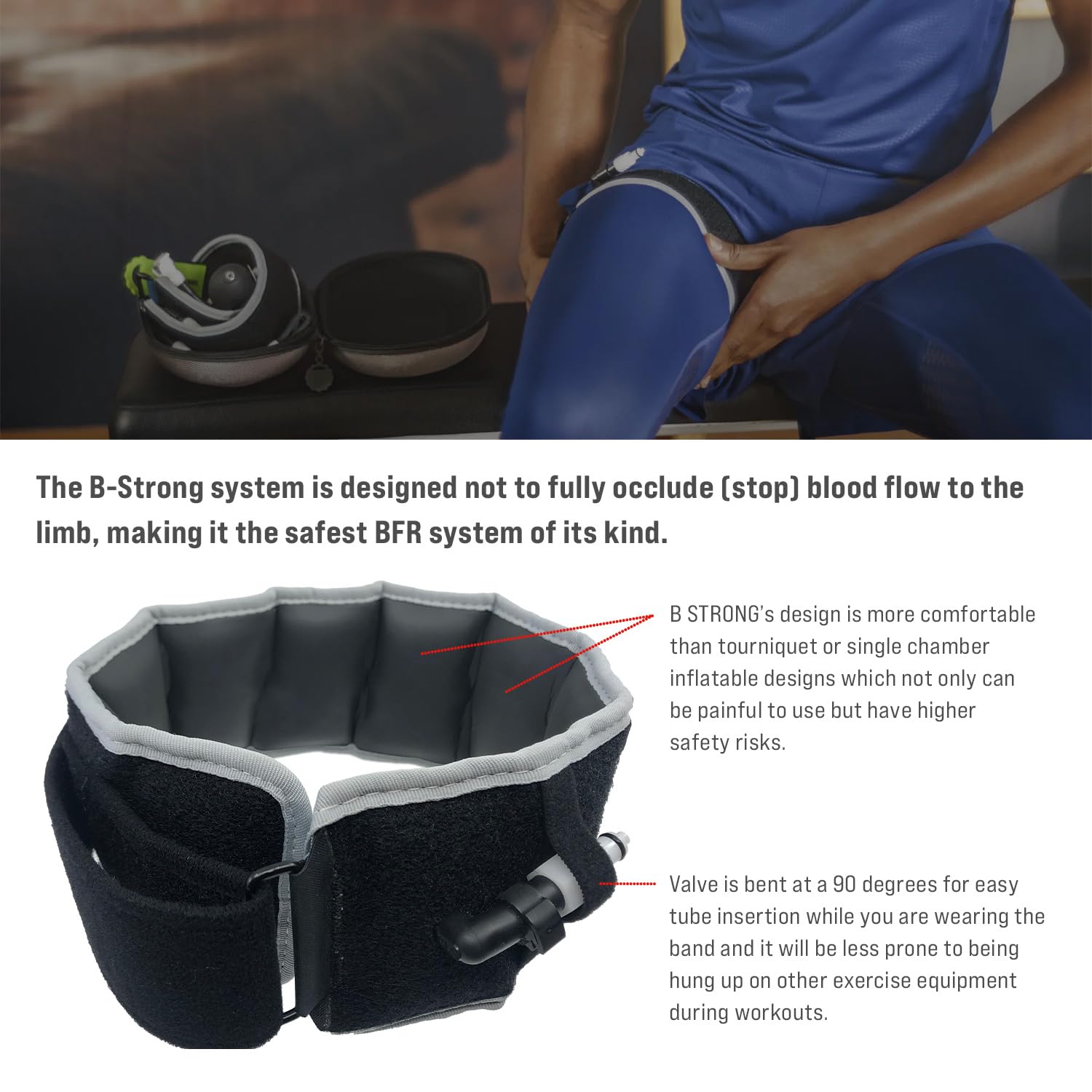 BFR Blood Flow Restriction Bands for Legs – 2 Pack Occlusion Training Bands for Muscle Growth Without Weightlifting | Accurate Pressure Pump, Portable Carrying Case & Fitness App | Ideal for Home Gym, Physical Therapy & Athletic Performance Training