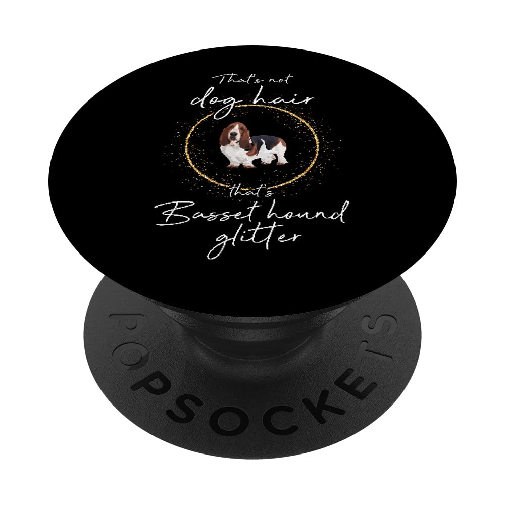 Basset Hound Glitter PopSockets Swappable PopGrip - Cute Dog Lover Accessory for Phone, Tablet & Gifts | Perfect for Dog Moms, Pet Lovers & Everyday Use