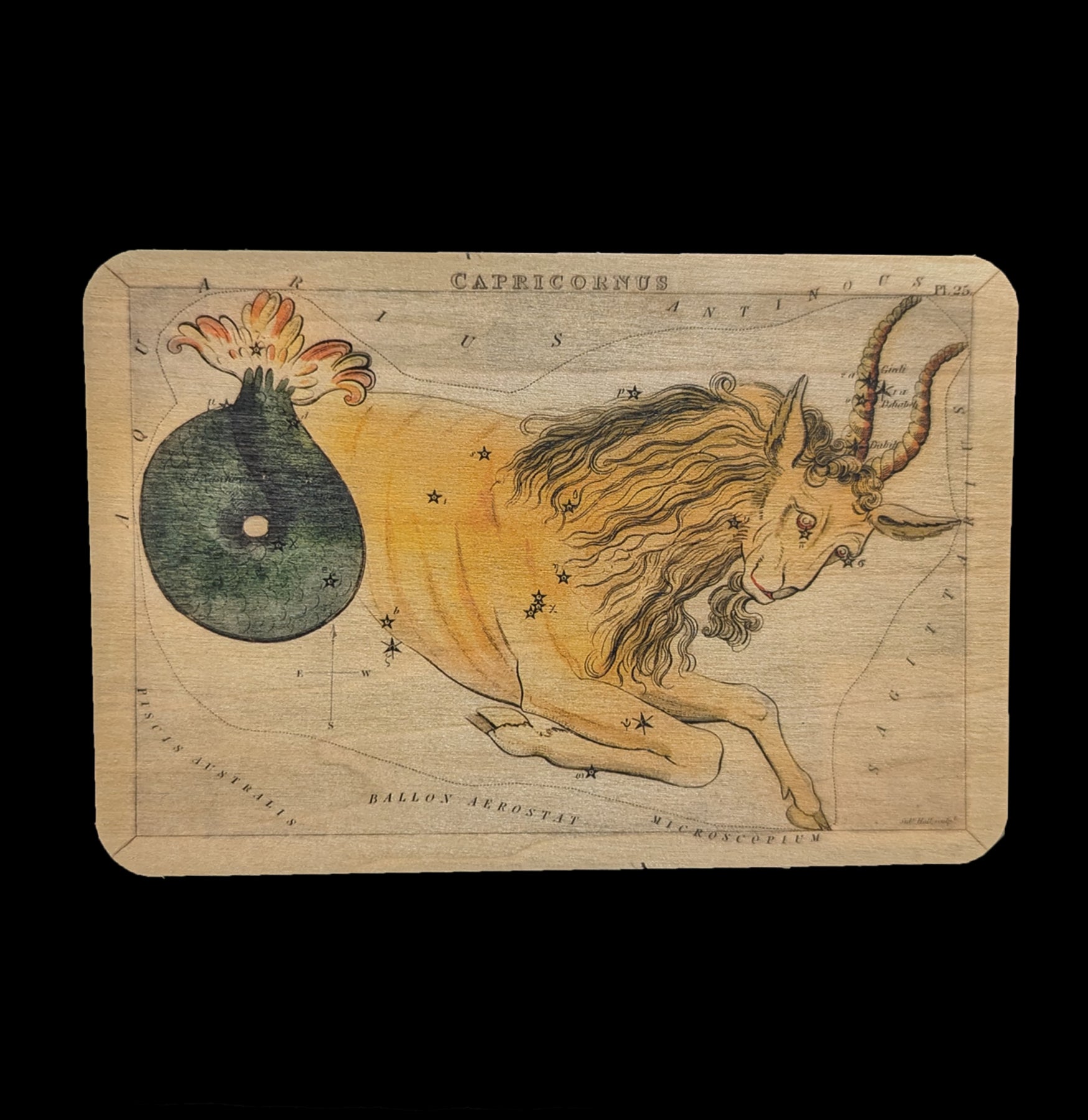 Handmade Astrology Wooden Postcard - Zodiac Constellation Greeting Card for Birthday, Wedding & Home Decor - Perfect for Gifts, Wall Art and Spiritual Enthusiasts