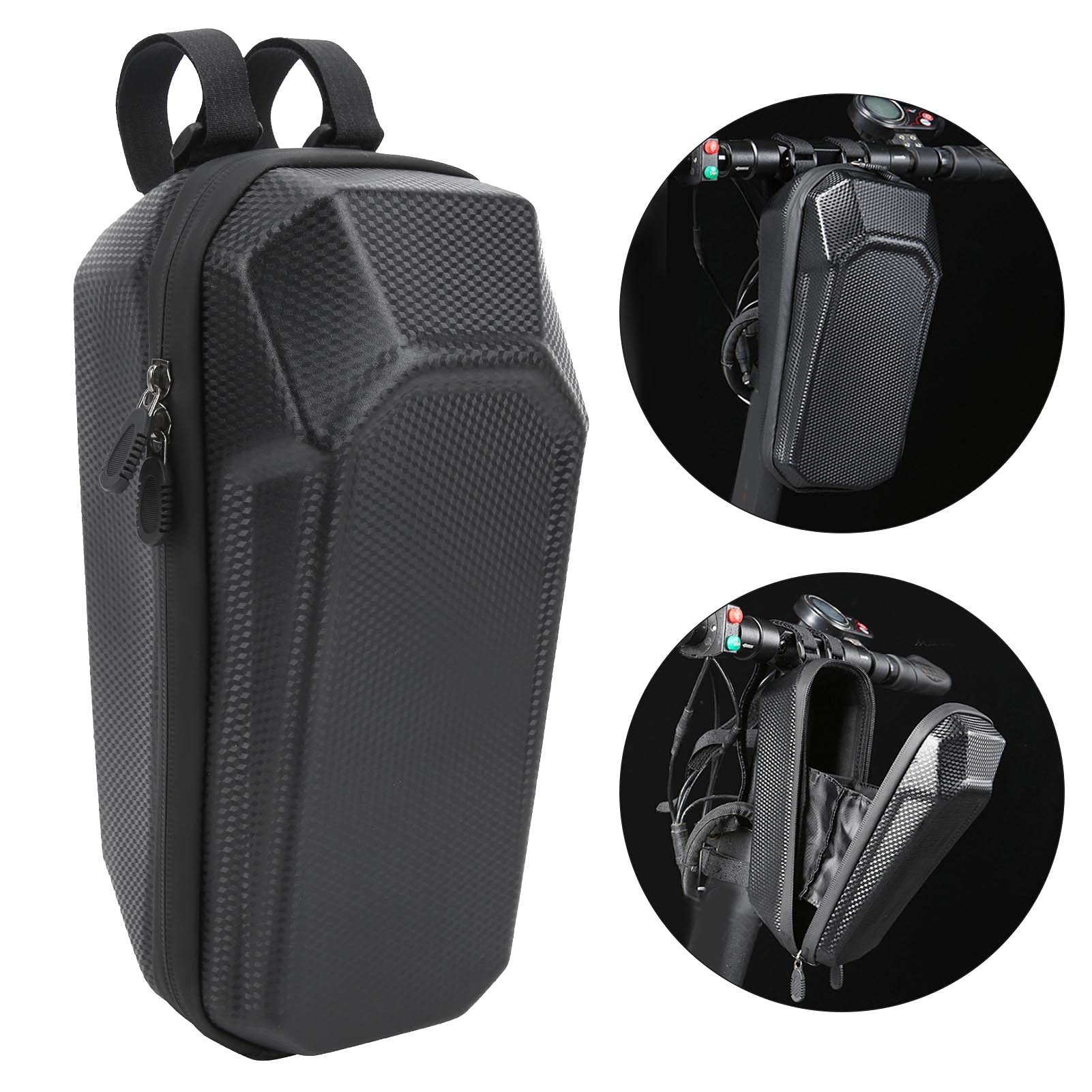 Premium Electric Scooter Handlebar Bag - Large Capacity EVA Hard Shell Front Storage for Commuting & Outdoor Adventures