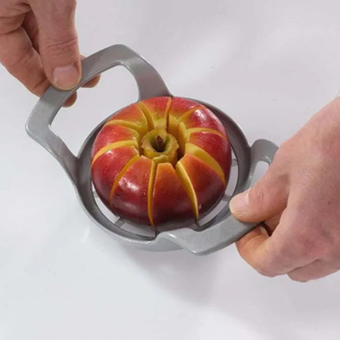 Apple Divider - Stainless Steel Fruit Slicer & Corer for Easy Apple Cutting | Perfect for Snacks, Salads, Baking & Kids Lunch Box Prep