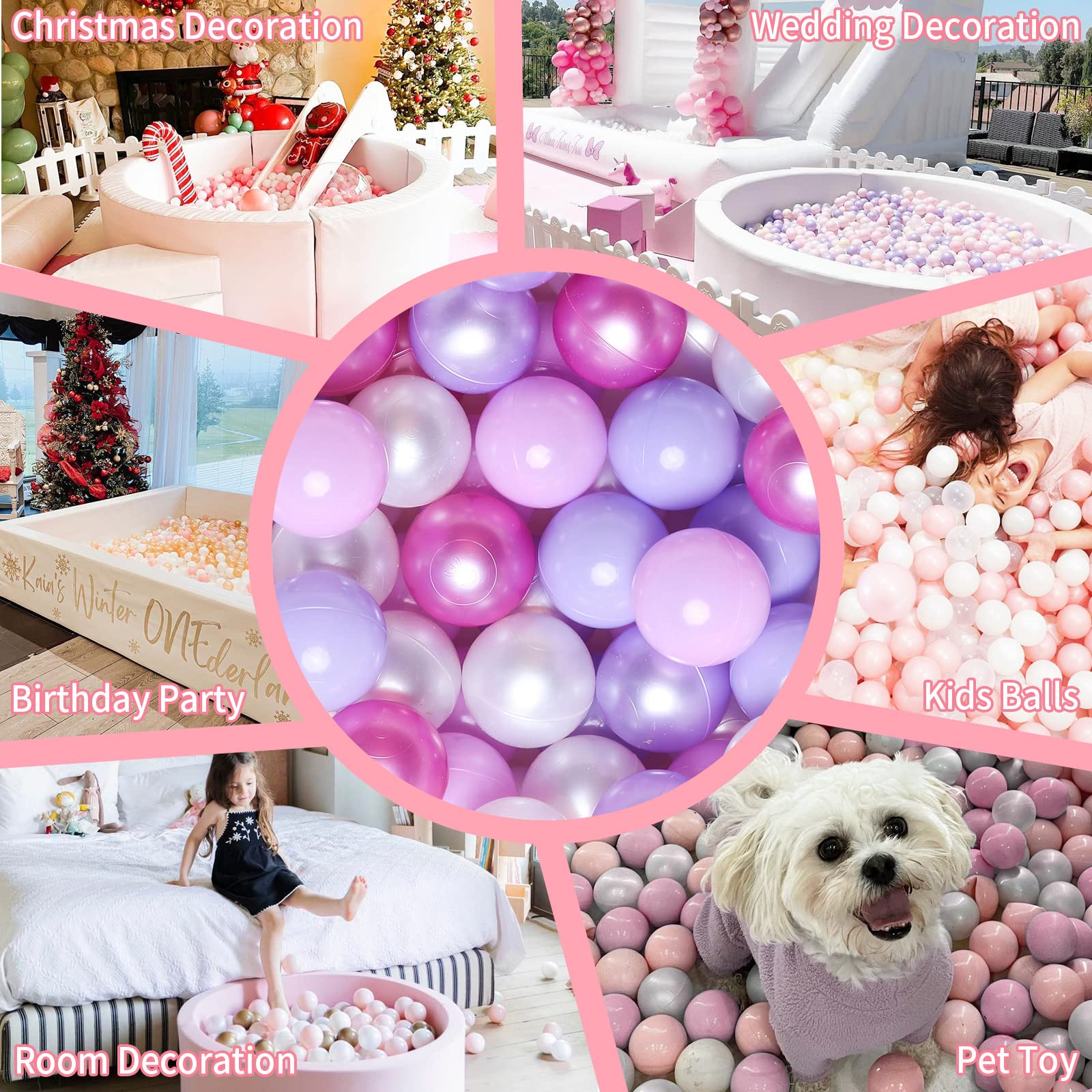 Non-Toxic Crush-Proof Play Balls for Toddlers - Pack of 50/100/200, 2.2-Inch BPA-Free Plastic Ball Pit Balls | Safe Indoor/Outdoor Play, Kids Birthday Party, Sensory Play & Daycare Activities