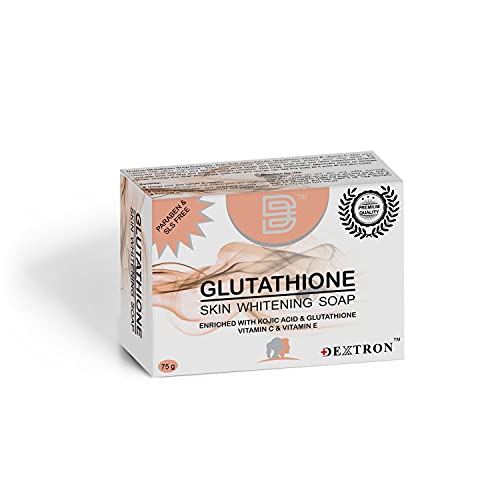 Dextron Glutathione Skin Lightening Soap with Vitamin C & E - Brightening & Whitening Bar for Women & Men - All Skin Types (3 Pack) - Perfect for Daily Face & Body Care, Hyperpigmentation Treatment, and Even Skin Tone