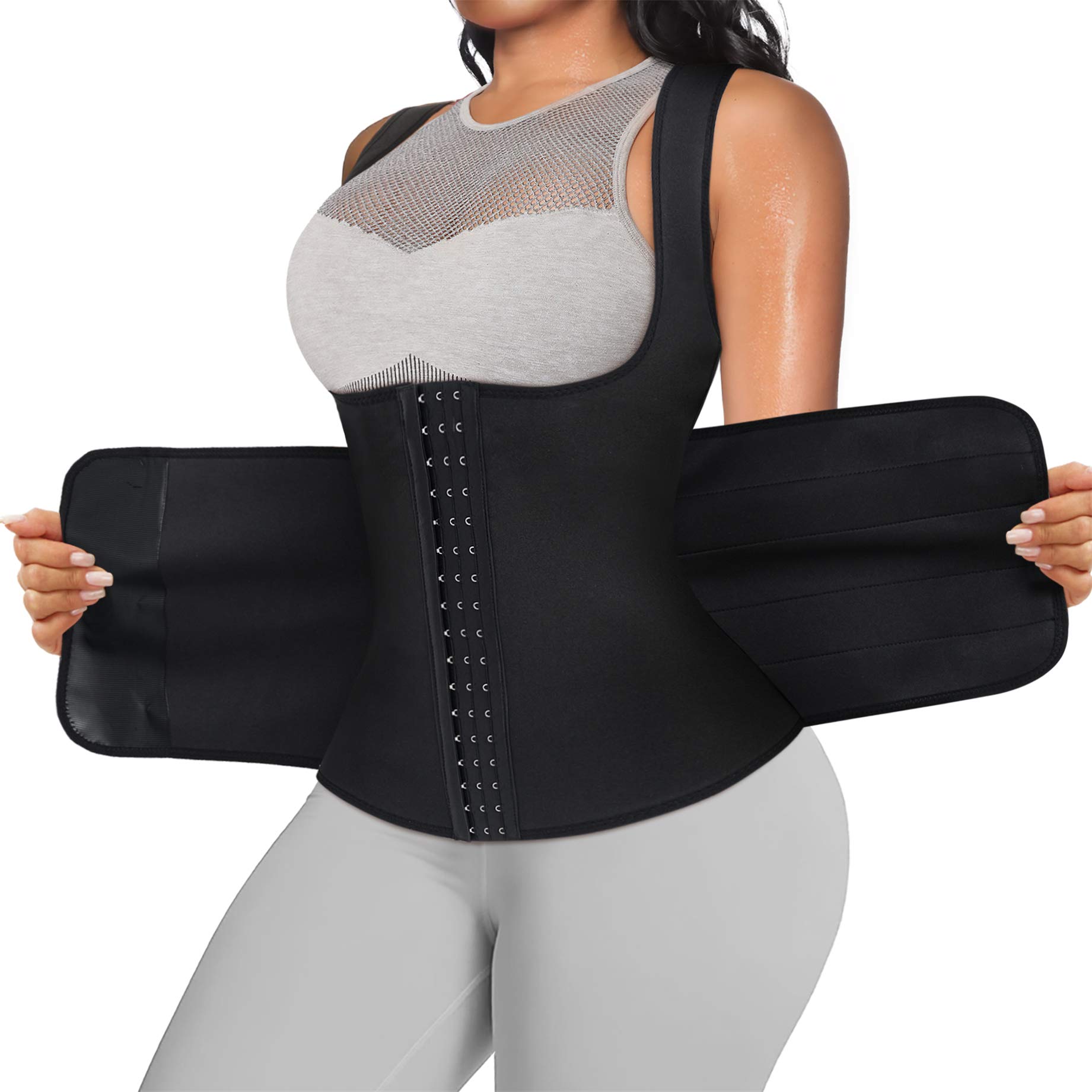 Eleady Premium Neoprene Waist Trainer Corset for Women - Sweat Vest Body Shaper for Weight Loss, Workout & Tummy Control - Perfect for Gym, Yoga & Postpartum Recovery