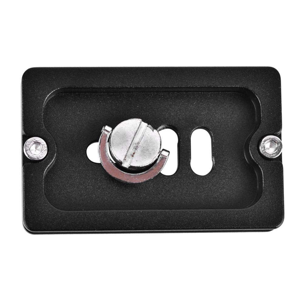 Qiilu Quick Release Plate with 1/4 Inch Screw Mount - Compatible with Arca Mount Clamps, Benro Monopod, Tripod & Ball Head for DSLR/SLR Cameras (PU60 Model) - Perfect for Photography, Videography & Outdoor Shooting
