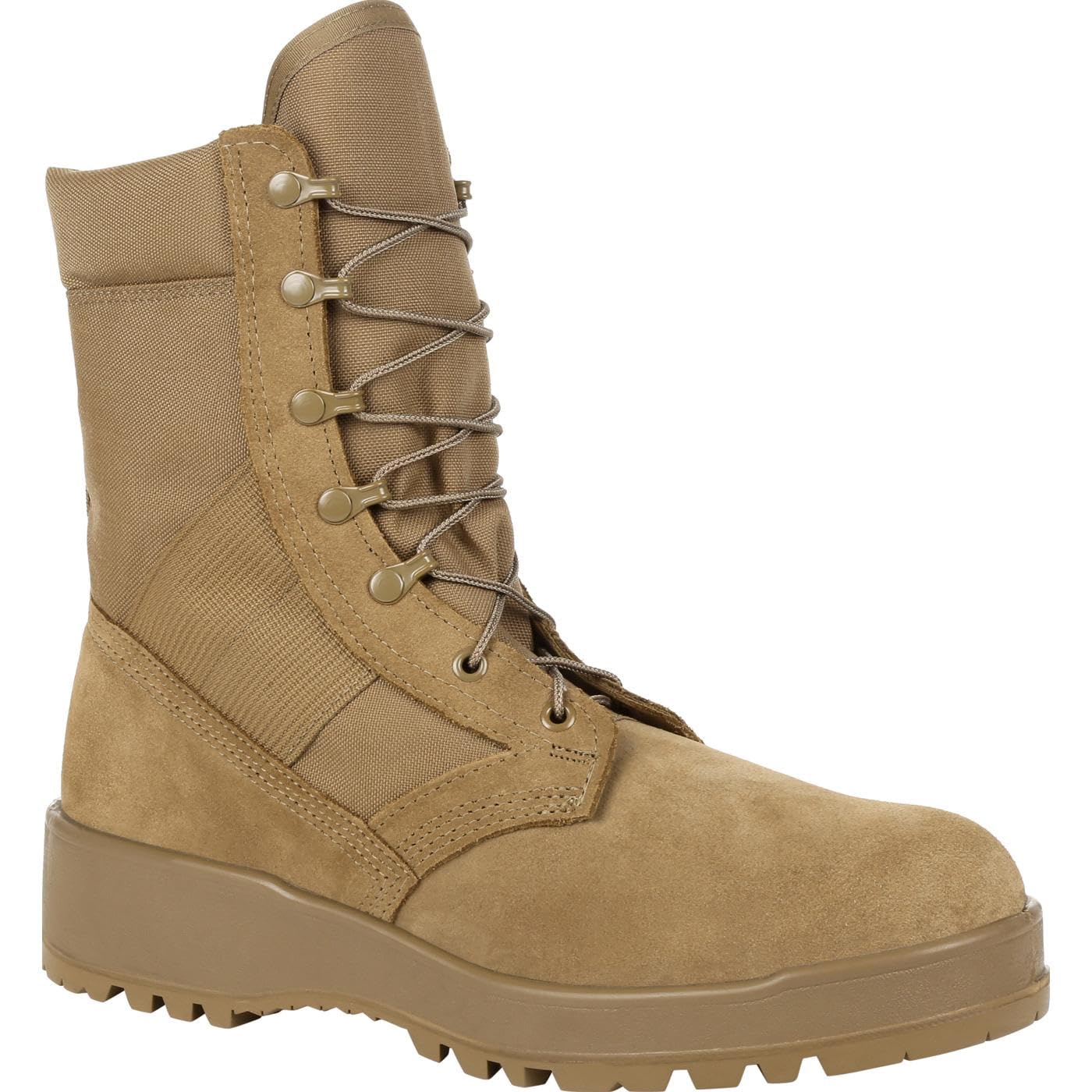 ROCKY Men's Hot Weather Military Boots - Lightweight & Breathable Tactical Boots for Hiking, Work, and Outdoor Adventures