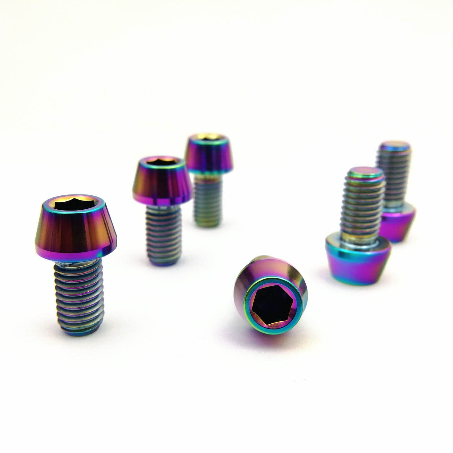 Rainbow Titanium M8 Bolts 5Pcs - Bike Stem Screws for Cycling