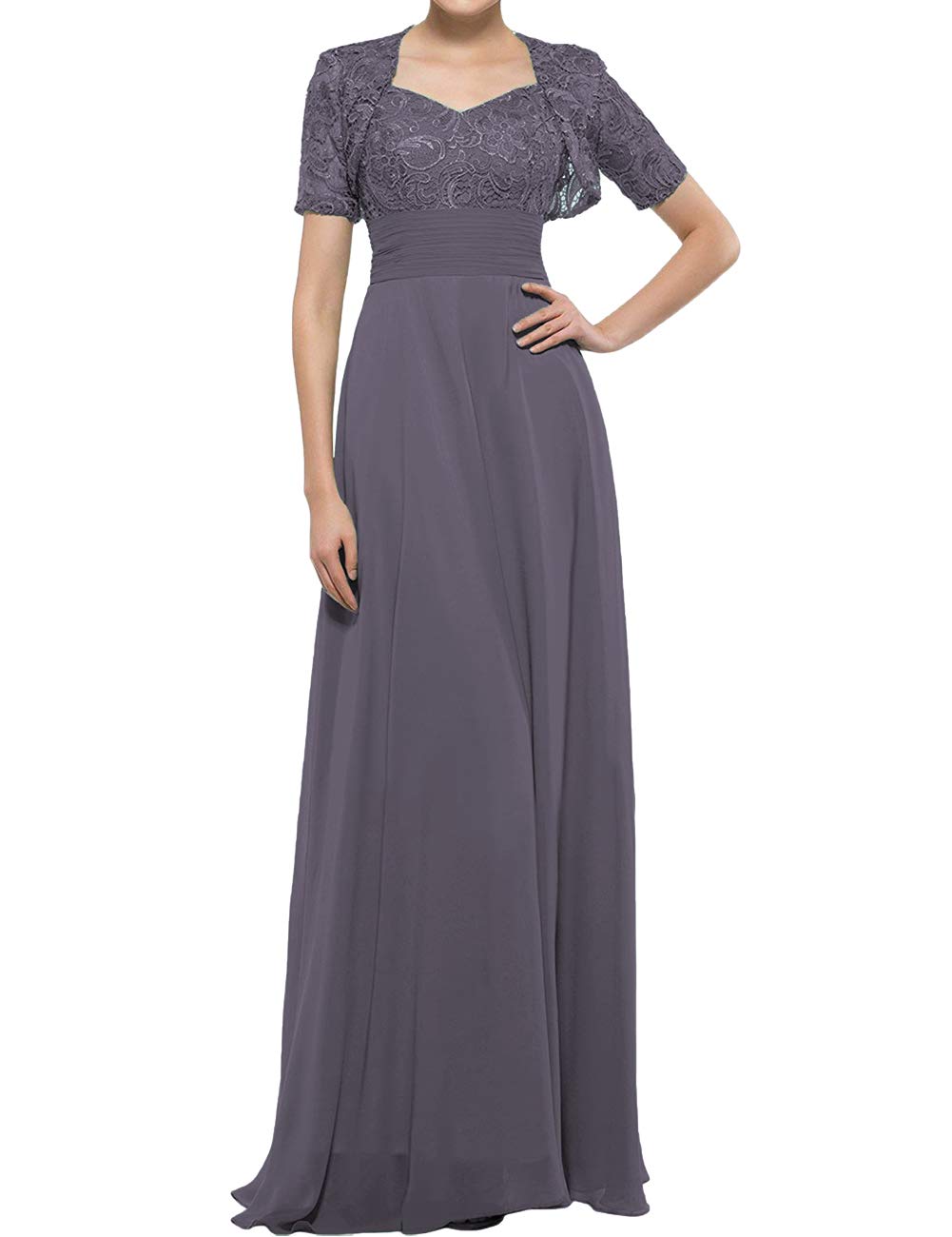 Elegant Mother of The Bride Dresses - Long Lace Formal Evening Gowns with Short Jacket for Weddings, Parties & Special Occasions