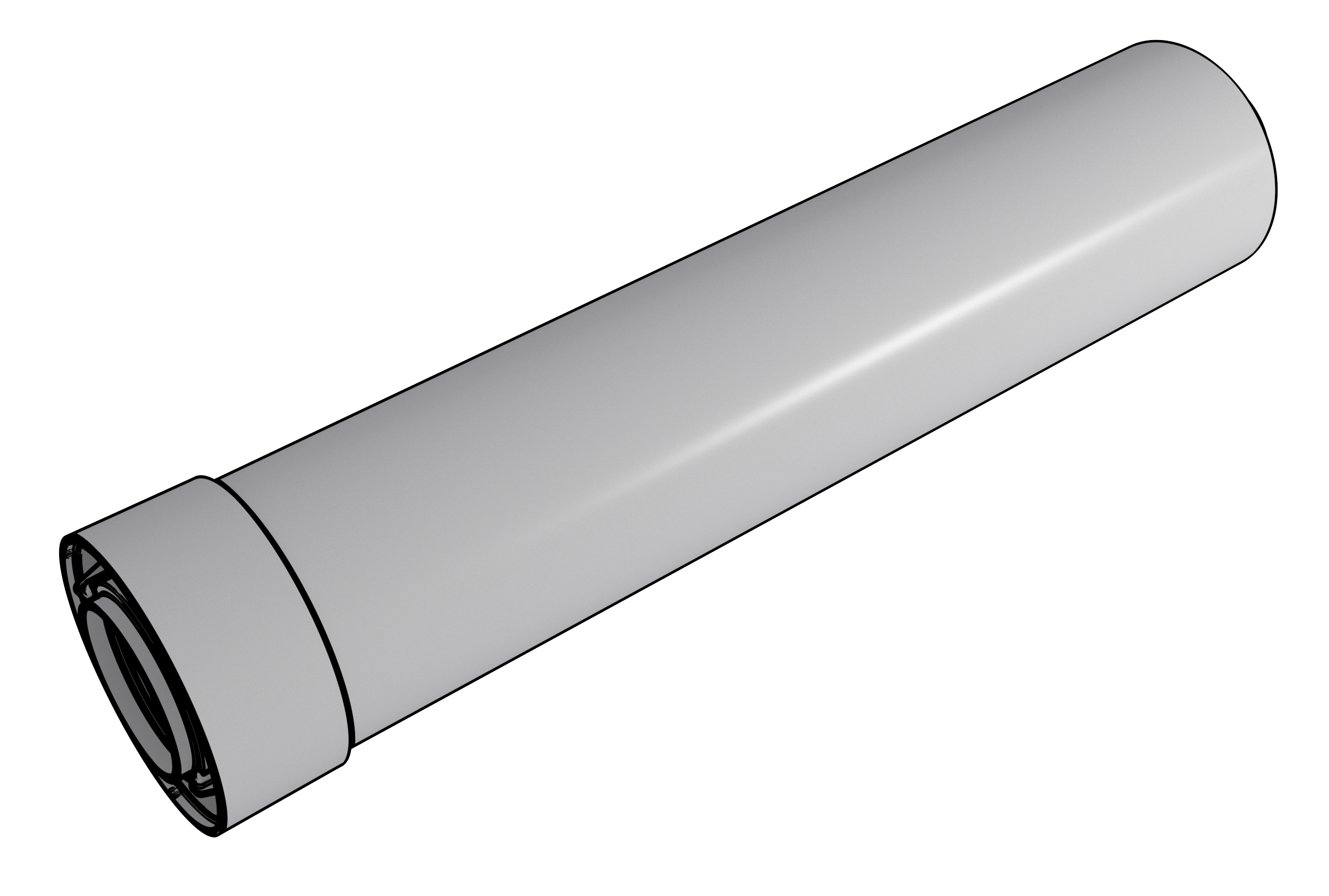 Rinnai 2/4 (60/100) Condensing Vent Pipe Extension 10 229308NPP - Perfect for Tankless Water Heater Installation & HVAC System Venting