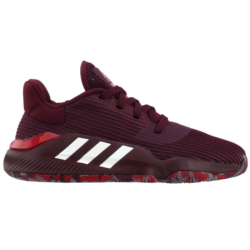 Adidas Men's Pro Bounce 2019 Low Basketball Shoes - Burgundy Red | Lightweight Performance Sneakers for Court Play & Casual Wear