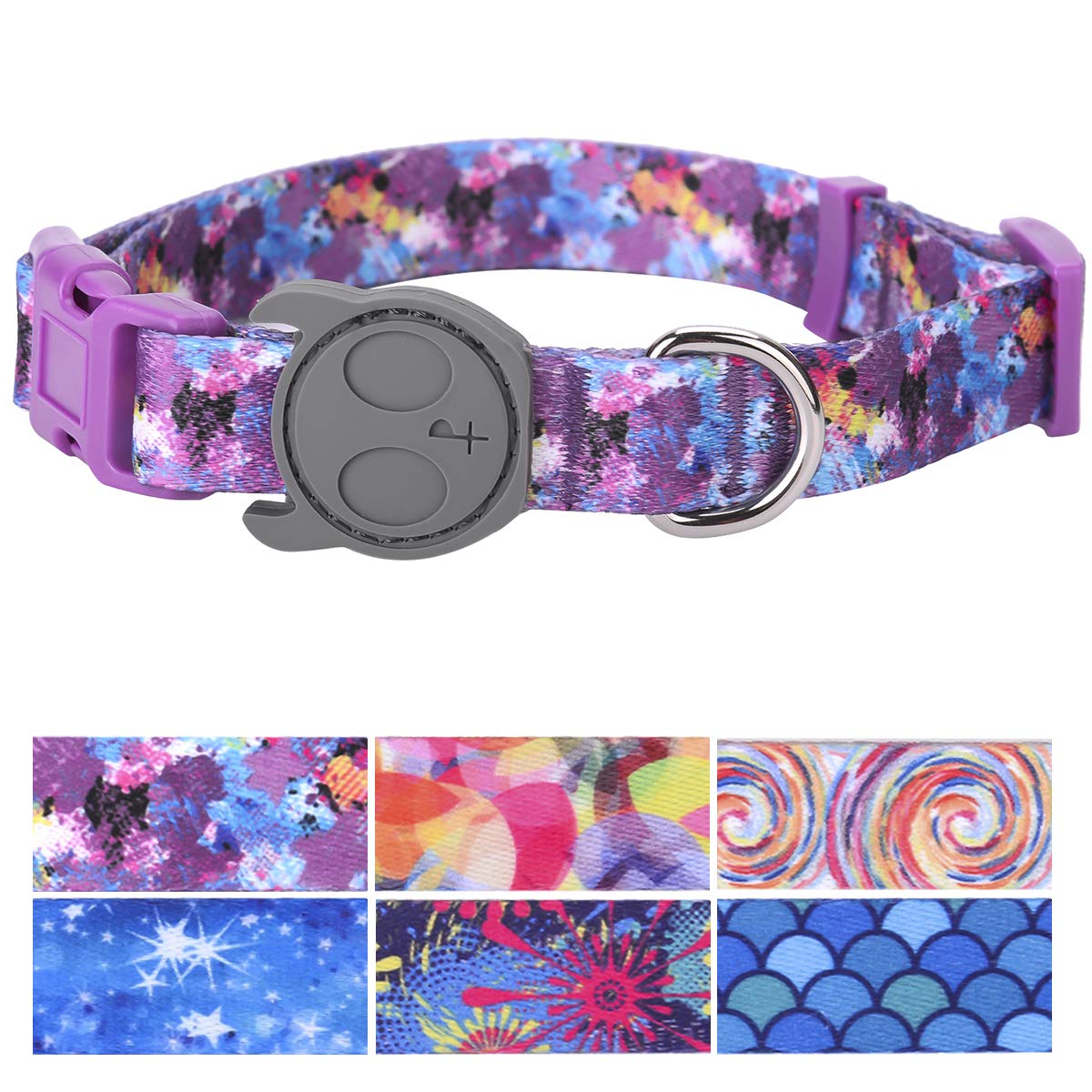 Premium Adjustable Dog Collar - Durable Soft & Heavy Duty Pet Collar with Sparkling Galaxy Design for Small, Medium & Large Dogs - Comfortable for Indoor & Outdoor Use - Perfect for Walks, Training & Playtime
