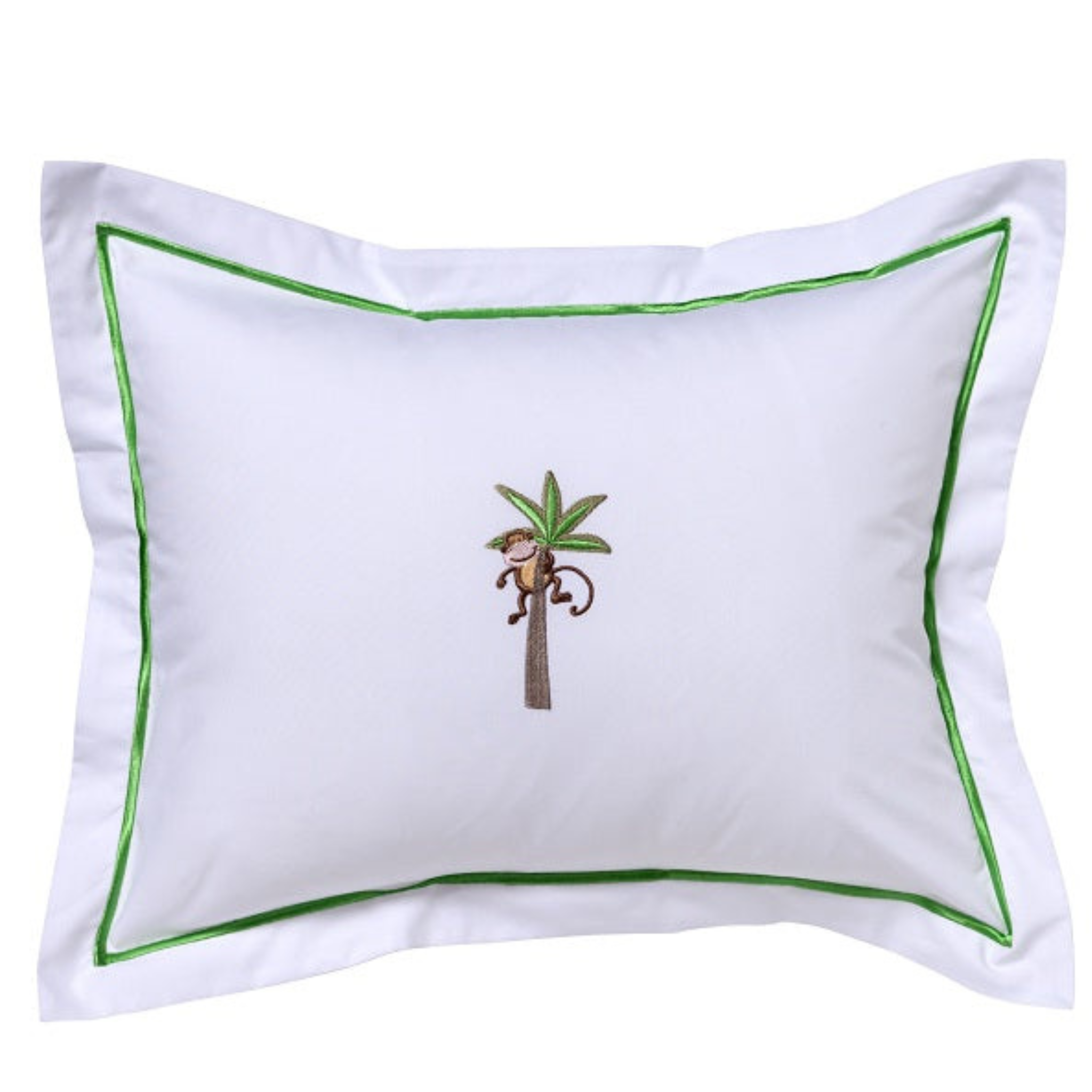 Monkey & Palm Tree Baby Boudoir Pillow Cover - Soft Nursery Decor for Cribs, Rocking Chairs & Photo Shoots