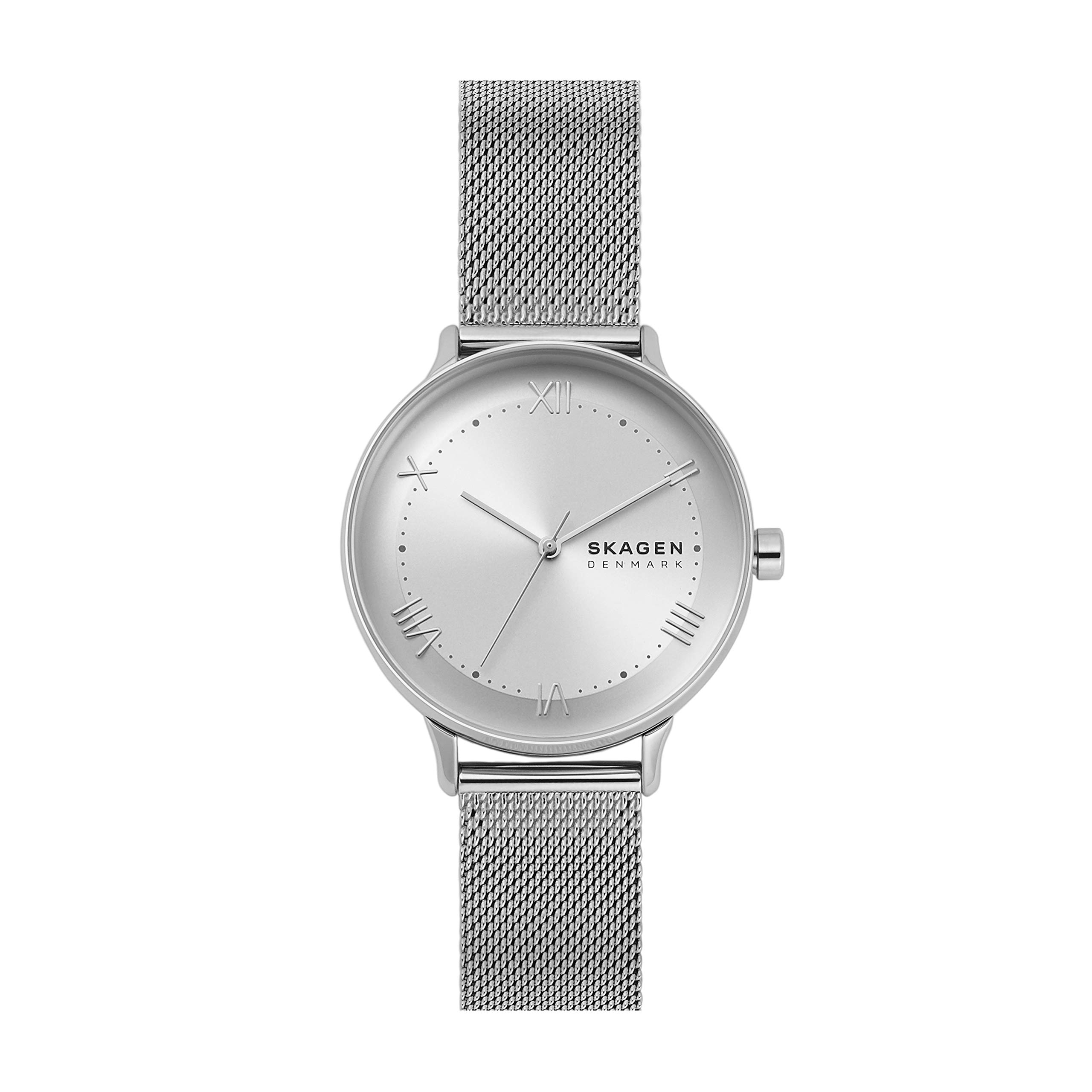 Skagen Nillson Minimalist Three-Hand Watch for Men & Women - Slim Stainless Steel Case & Leather Strap - Perfect for Business, Casual & Everyday Wear