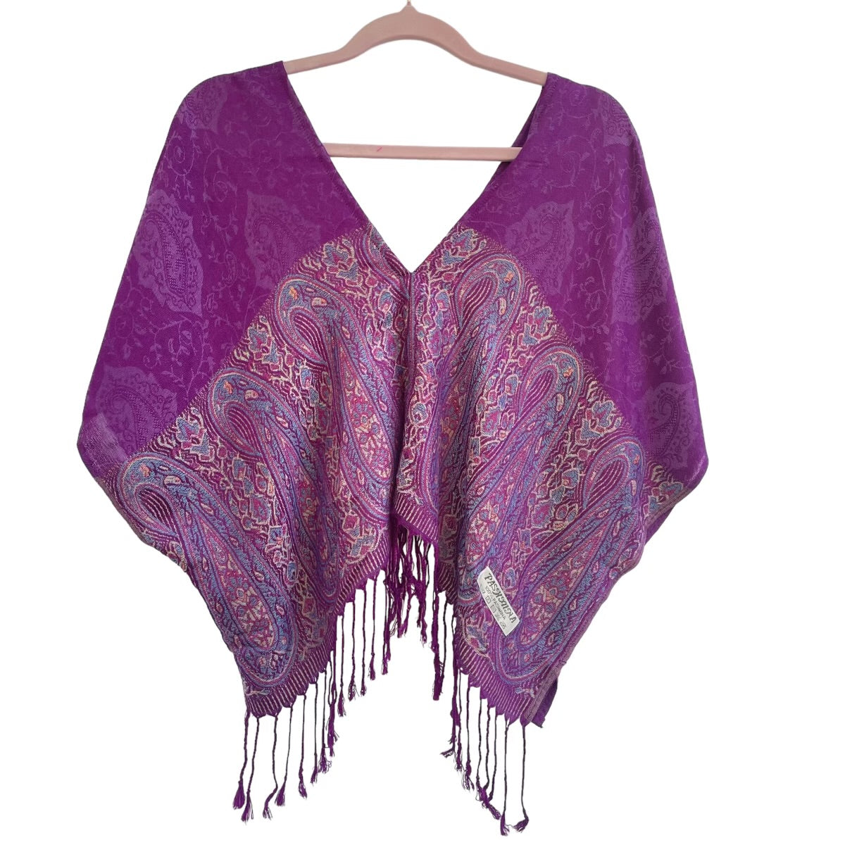 V PASH CROP TOP - Purple Paisley Print Women's Fashion T-Shirt | Trendy Summer Casual Wear for Beach, Music Festivals & Street Style