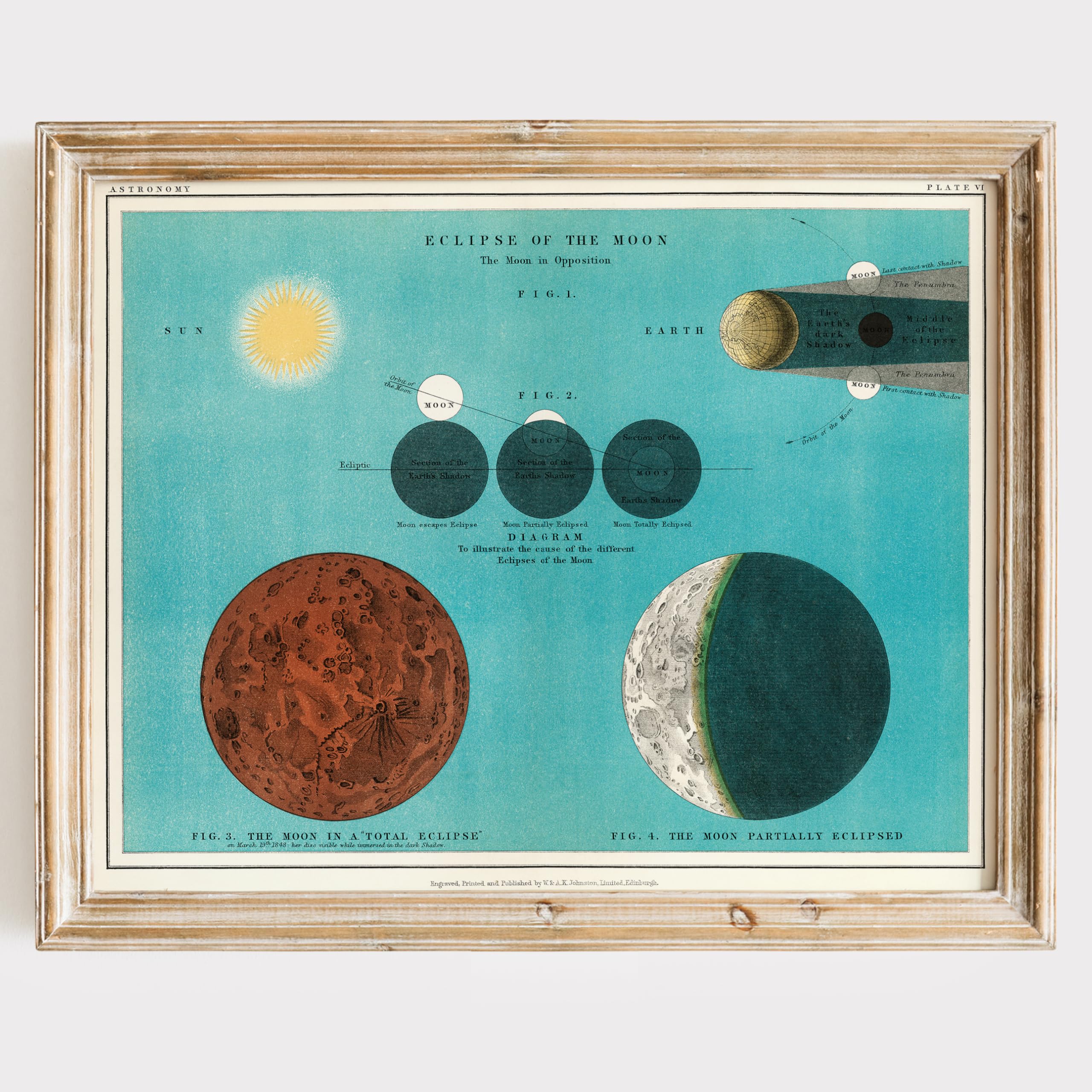 Eclipse Of The Moon Art Print - Unframed 11x14 Inches - Modern Aesthetic Wall Decor - Stunning Lunar Poster for Home & Office - Elegant Wall Art Prints | Perfect for Living Room, Bedroom, or Workspace Decoration