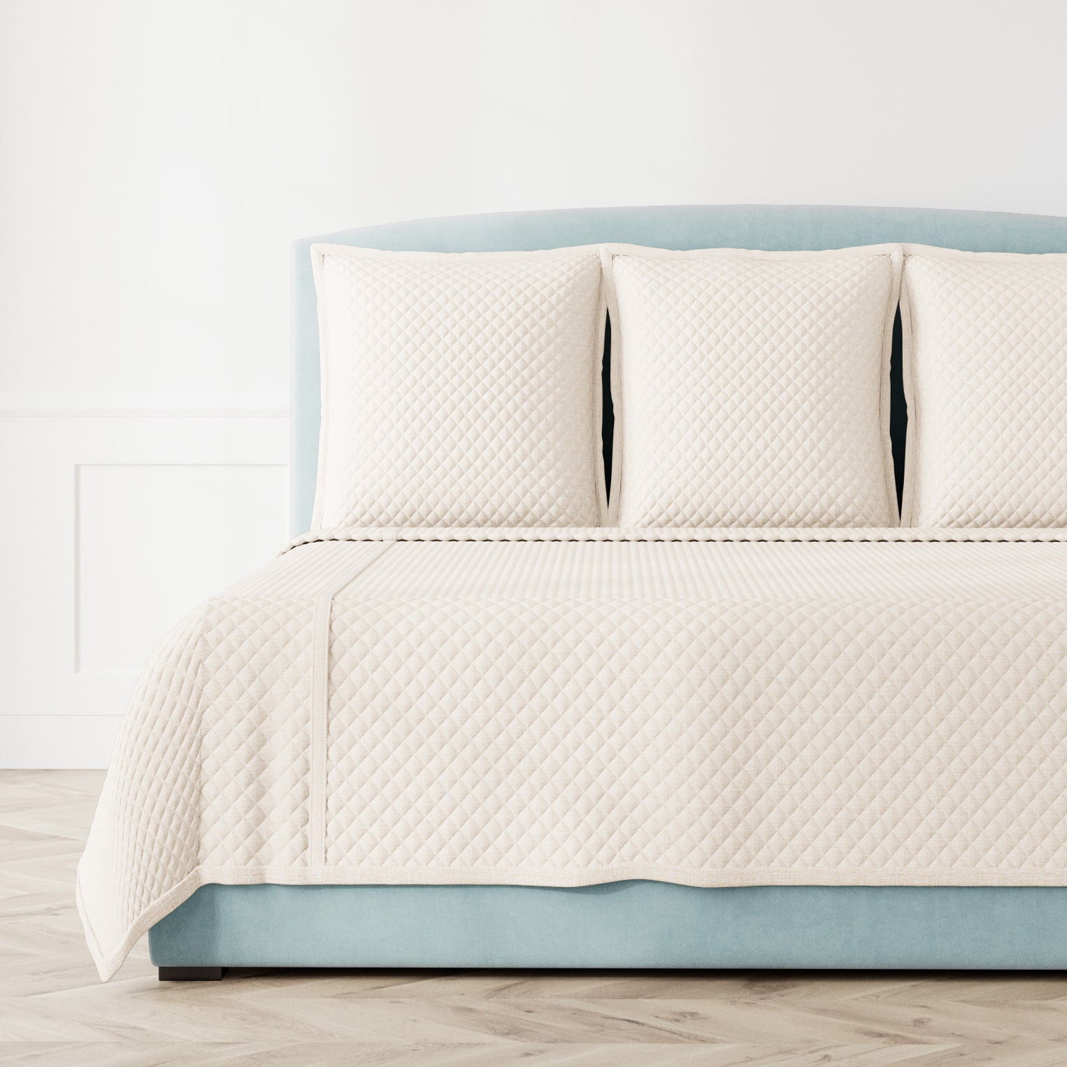 Luxury Faux Flax Coverlet Set in Pumice - Soft & Breathable Bedding for All Seasons - Perfect for Master Bedroom, Guest Room, or Vacation Home Decor