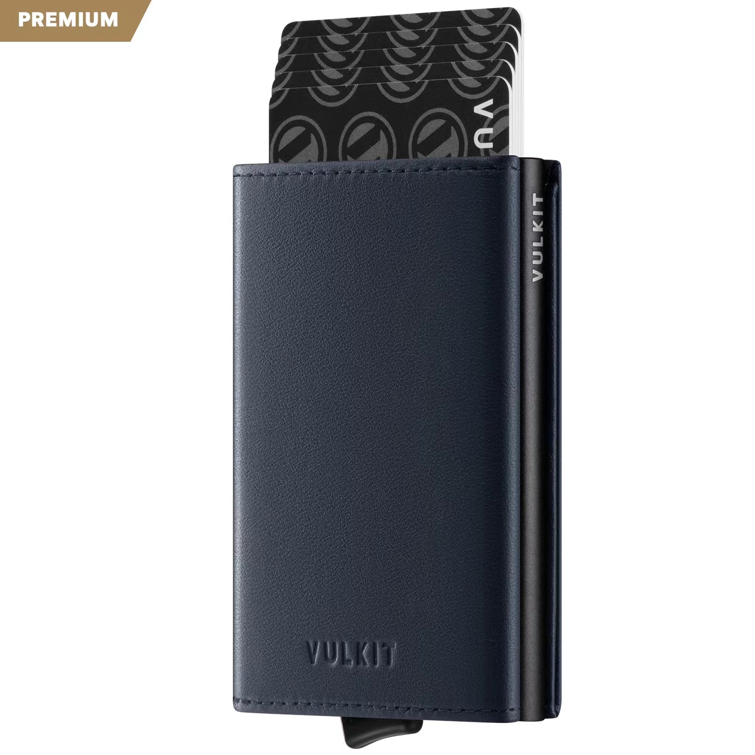 VC203P Genuine Leather Tri-Fold Wallet with Back Zipper Slot & Magnetic Closure - RFID Blocking, Slim Design for Men's Everyday Carry & Travel Essentials