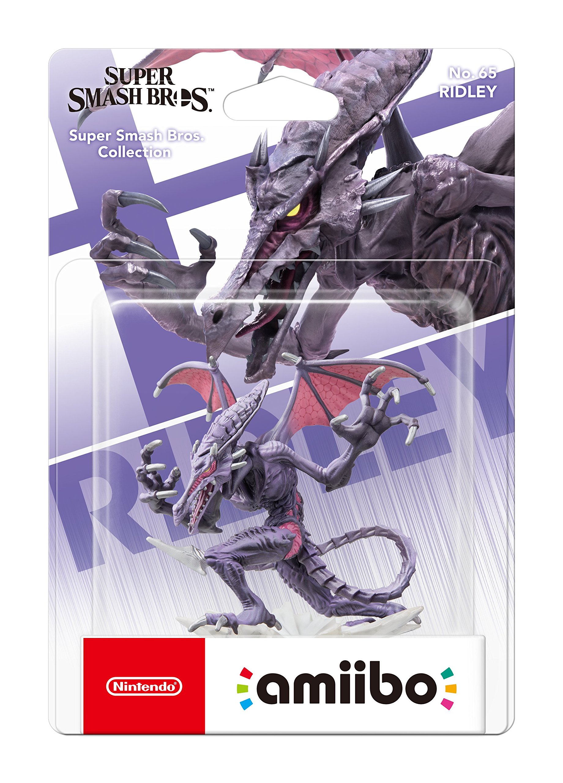 Official Nintendo Amiibo Ridley Figure for Nintendo Switch - Collectible Gaming Accessory for Super Smash Bros Ultimate & Metroid Games