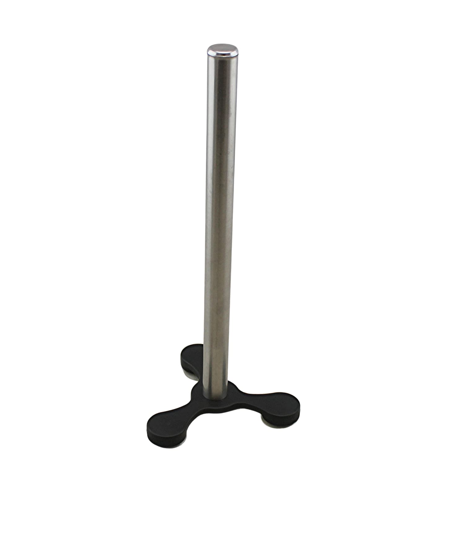 Stainless Steel Suction Cup Paper Towel Holder - Strong Non-Slip Grip for Kitchen, Bathroom & Countertop - Space Saving Toilet Paper Organizer (Black) - Perfect for Small Spaces, RVs & Apartments